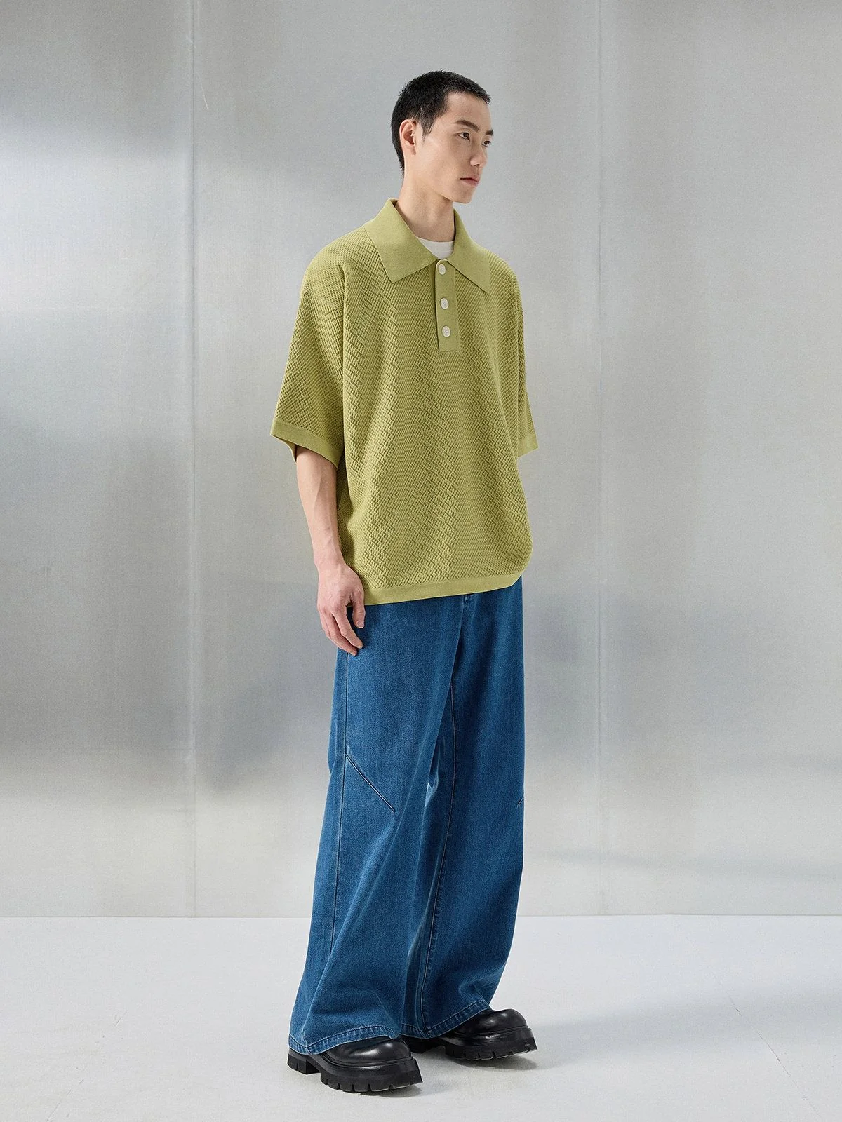 Honeycomb Knit Polo