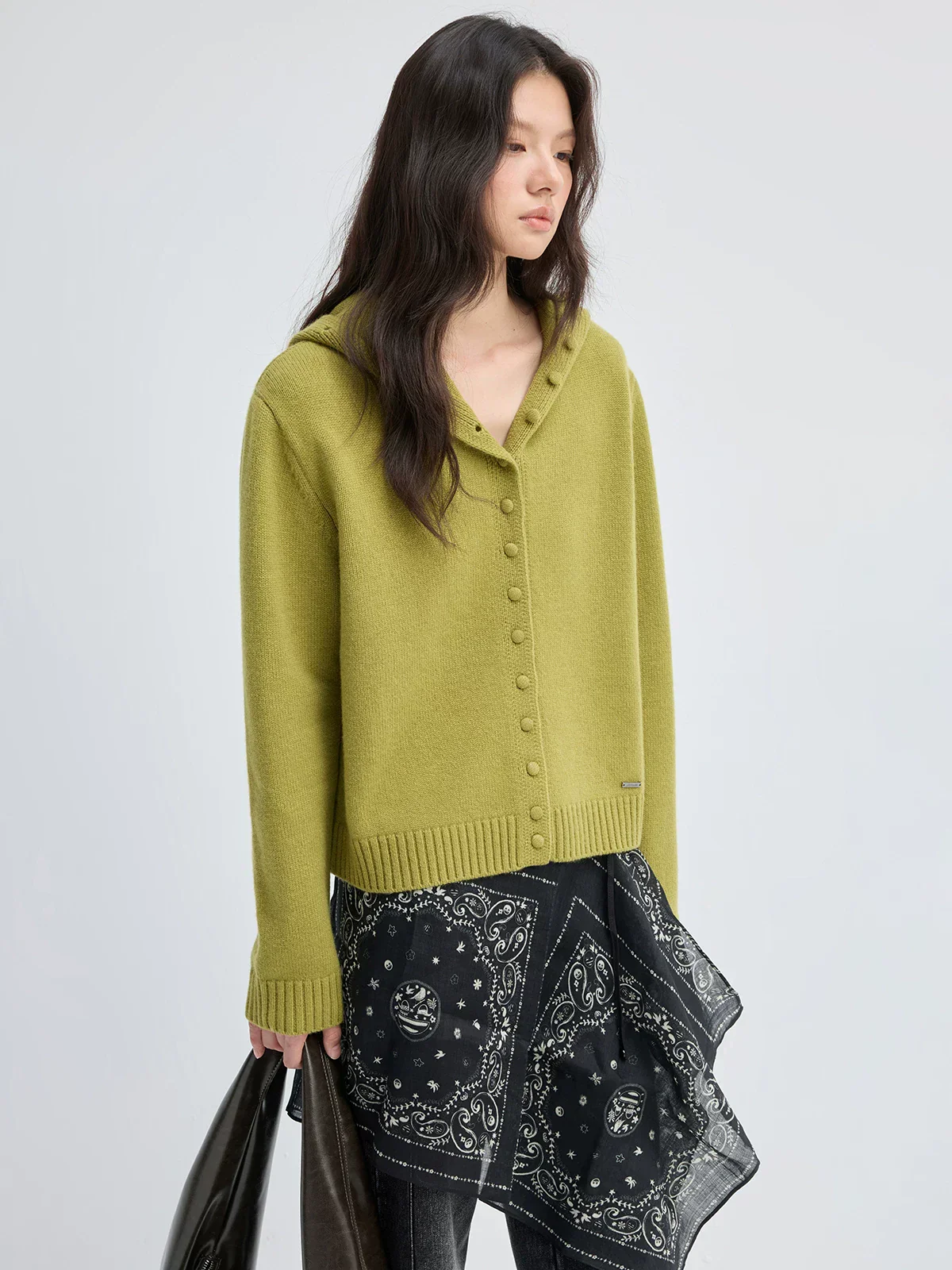 Hooded Button Cardigan - Image 4
