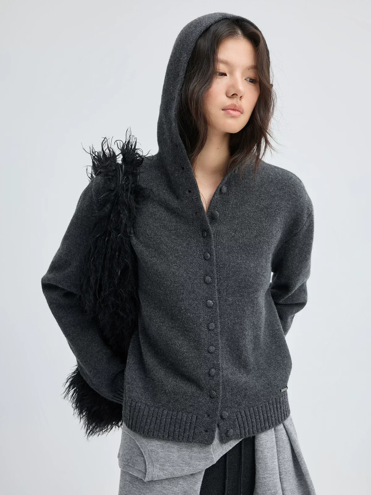 Hooded Button Cardigan - Image 5