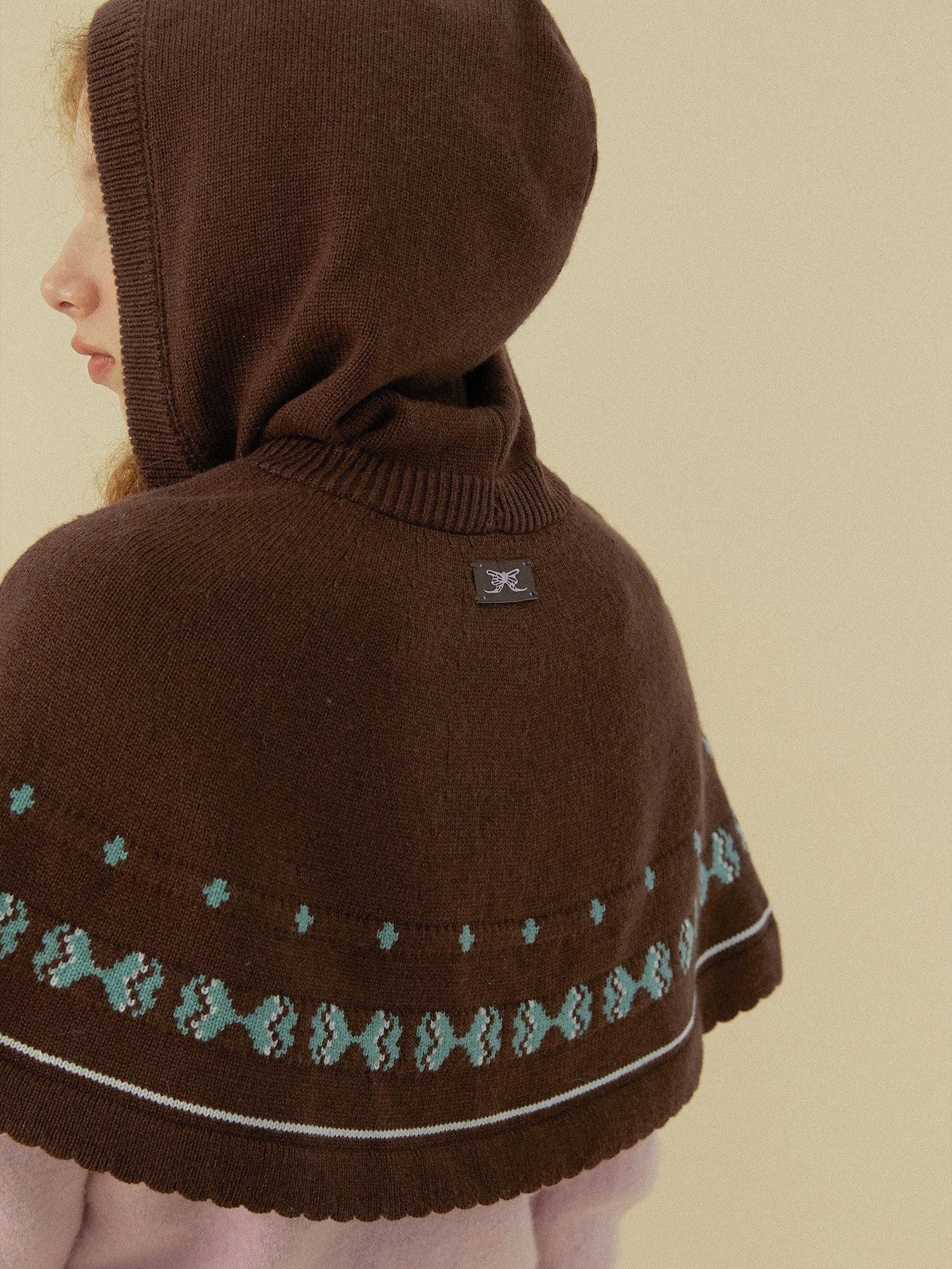 Hooded Knit Cape - Image 5