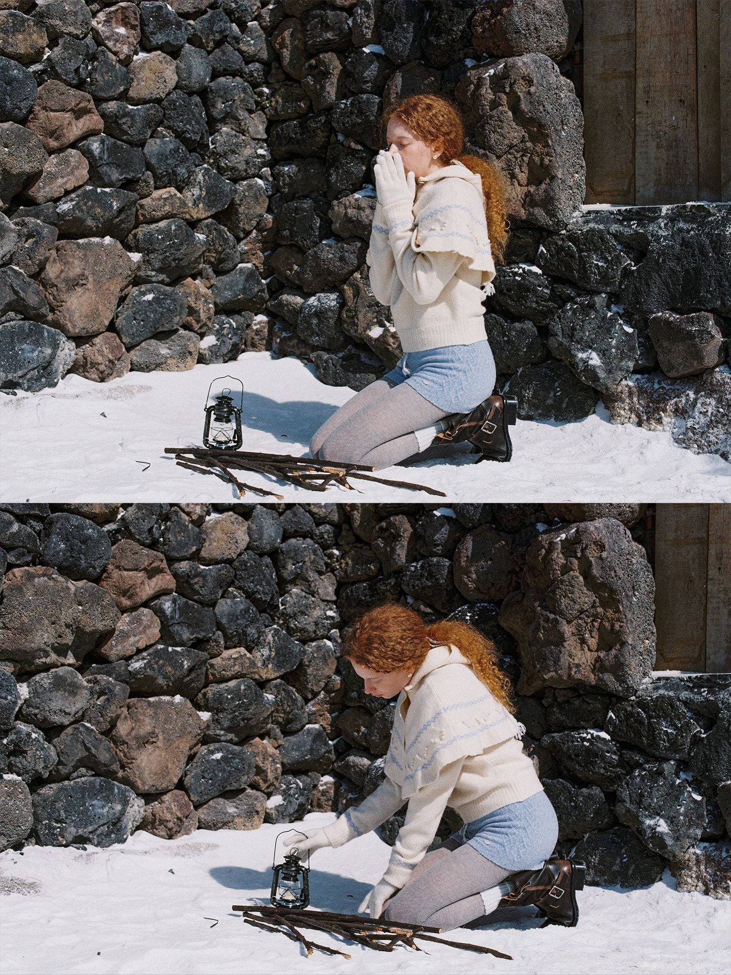 Hooded Knit Capelet - Image 2