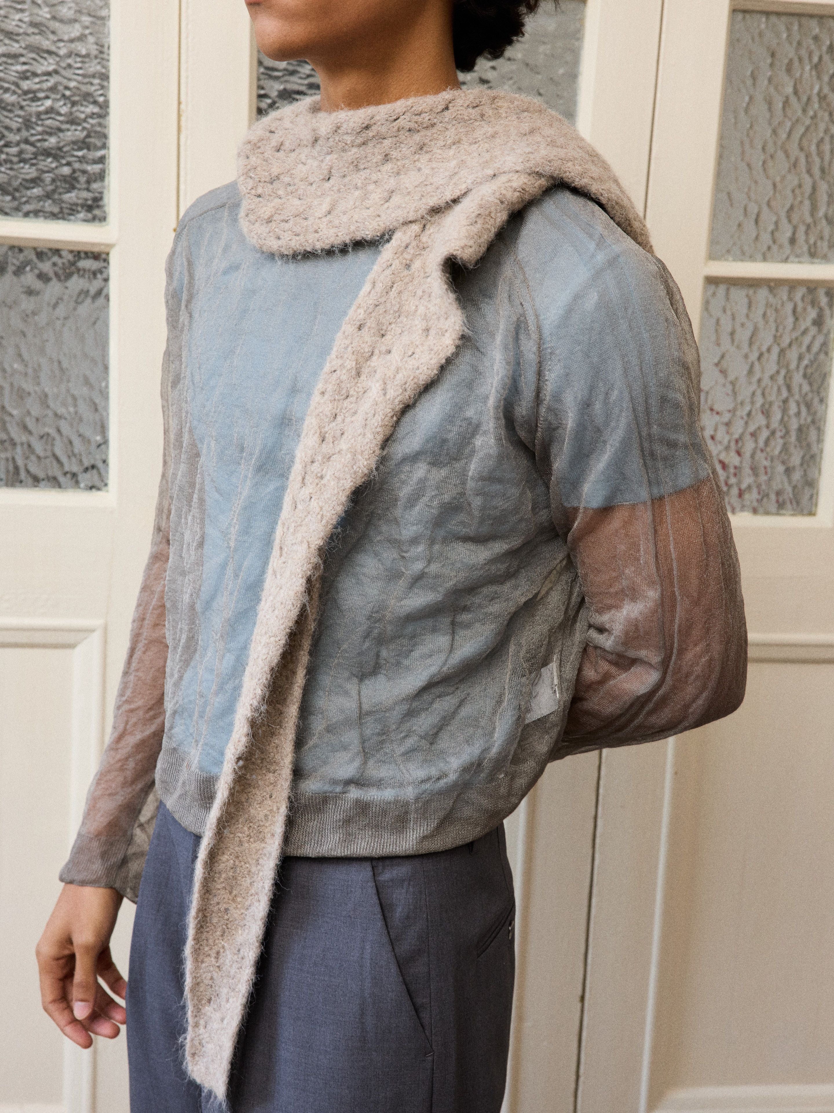 Hooded Knit Scarf - Image 3