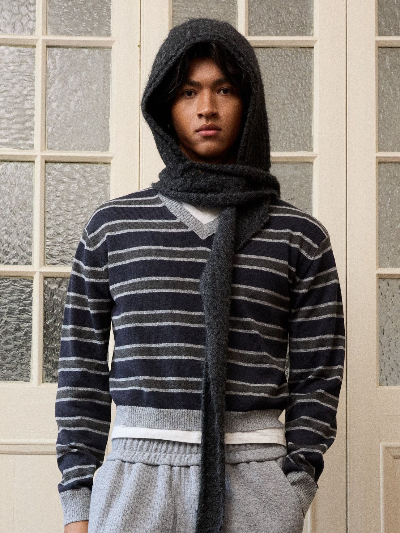 Hooded Knit Scarf - Image 5