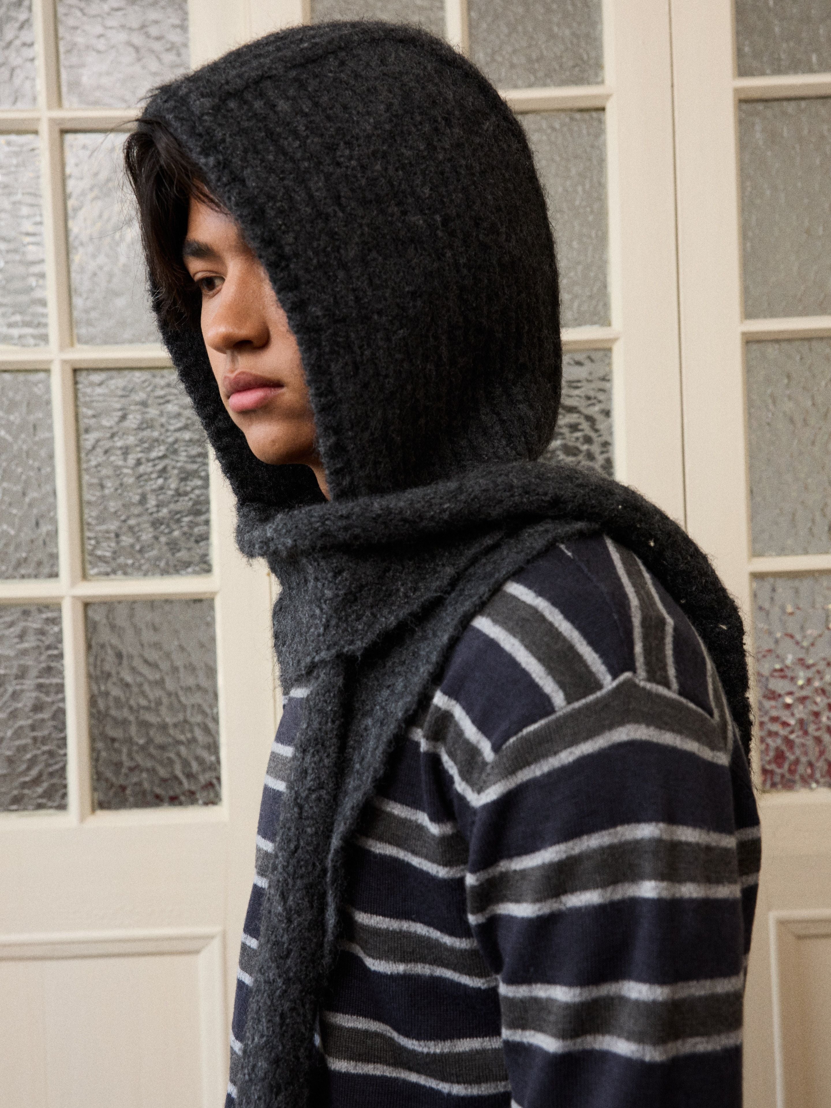 Hooded Knit Scarf - Image 7