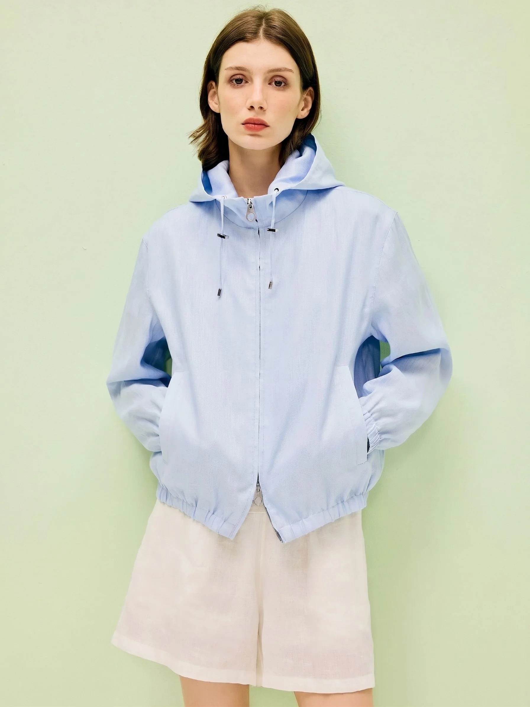 Hooded Linen Jacket