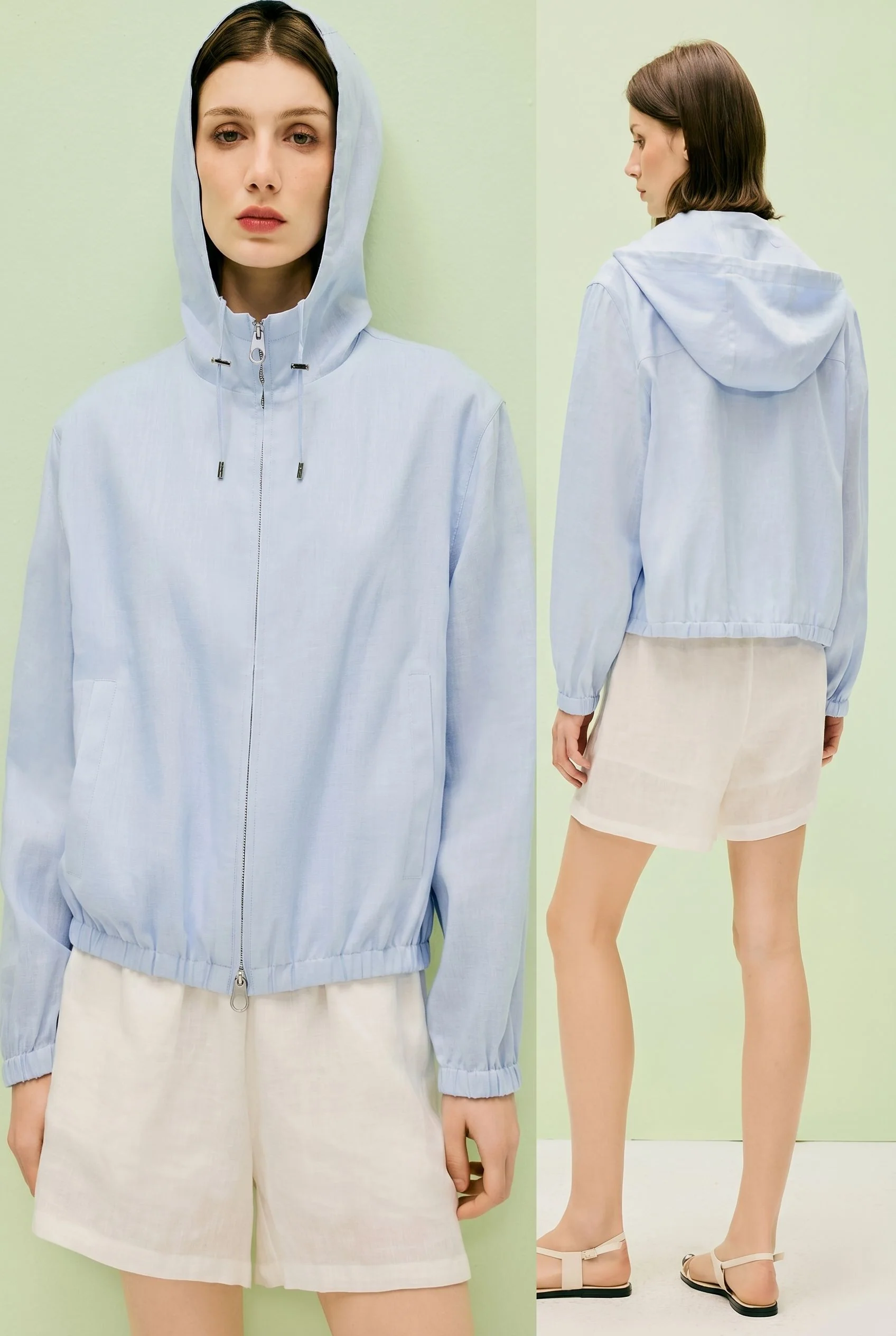 Hooded Linen Jacket - Image 3