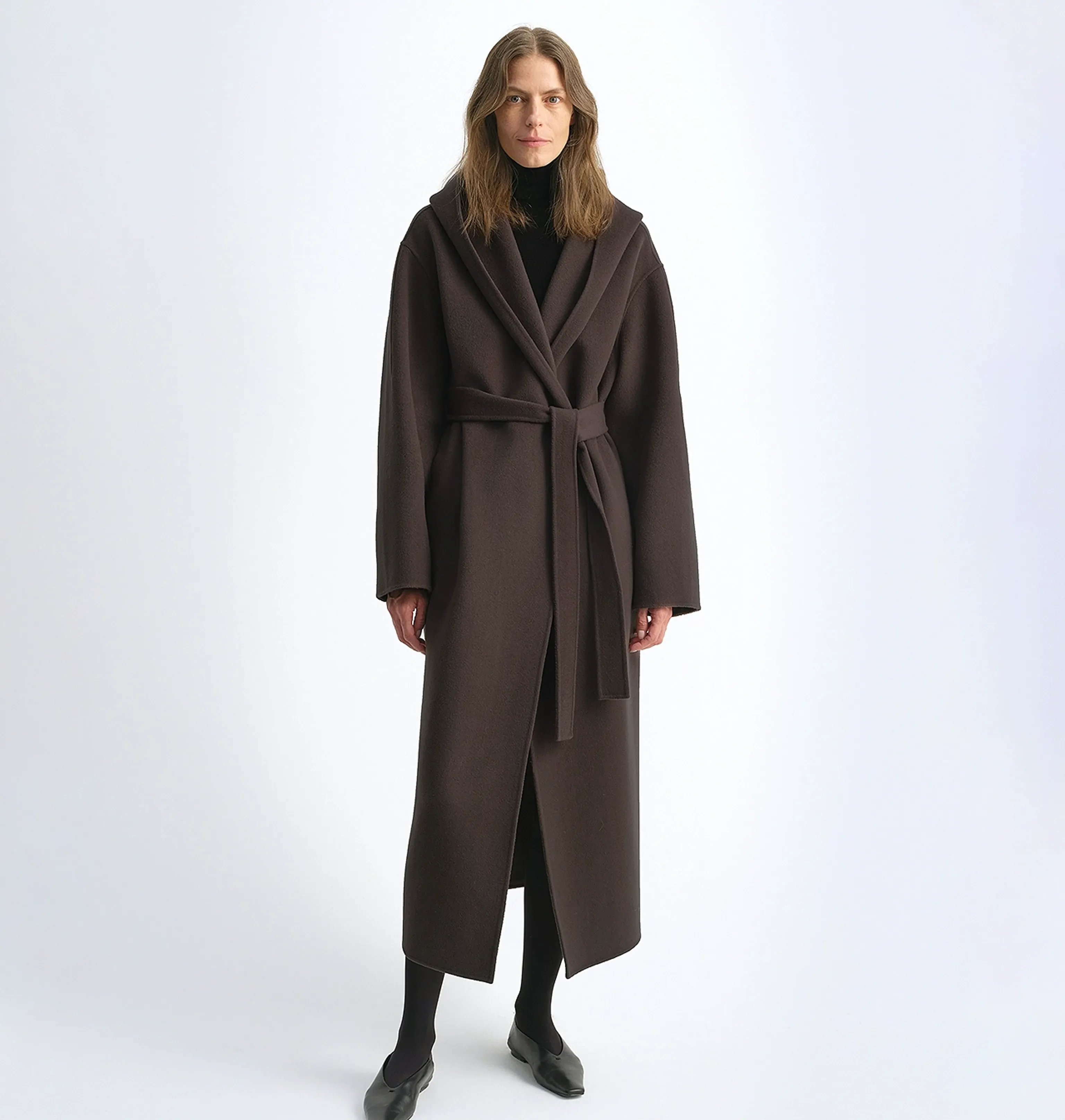Hooded Long Coat - Image 5