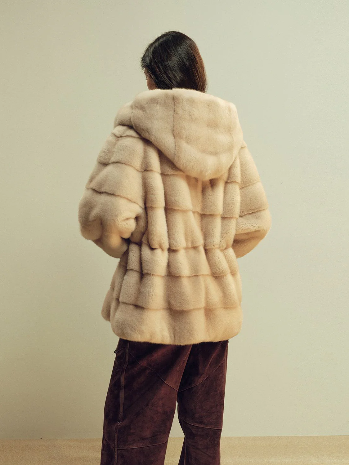 Hooded Mink Jacket - Image 3