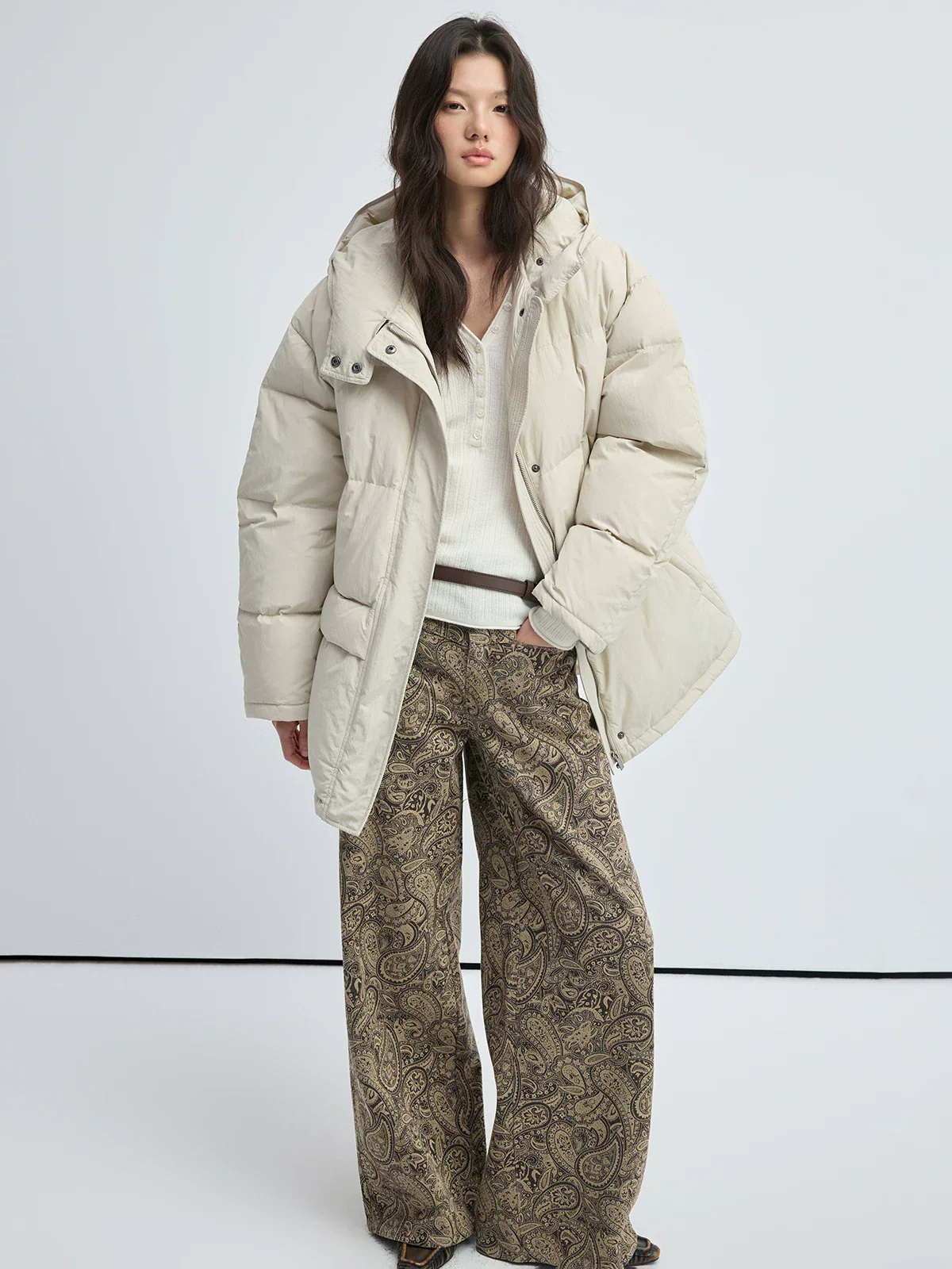 Hooded Puffer Coat - Image 3