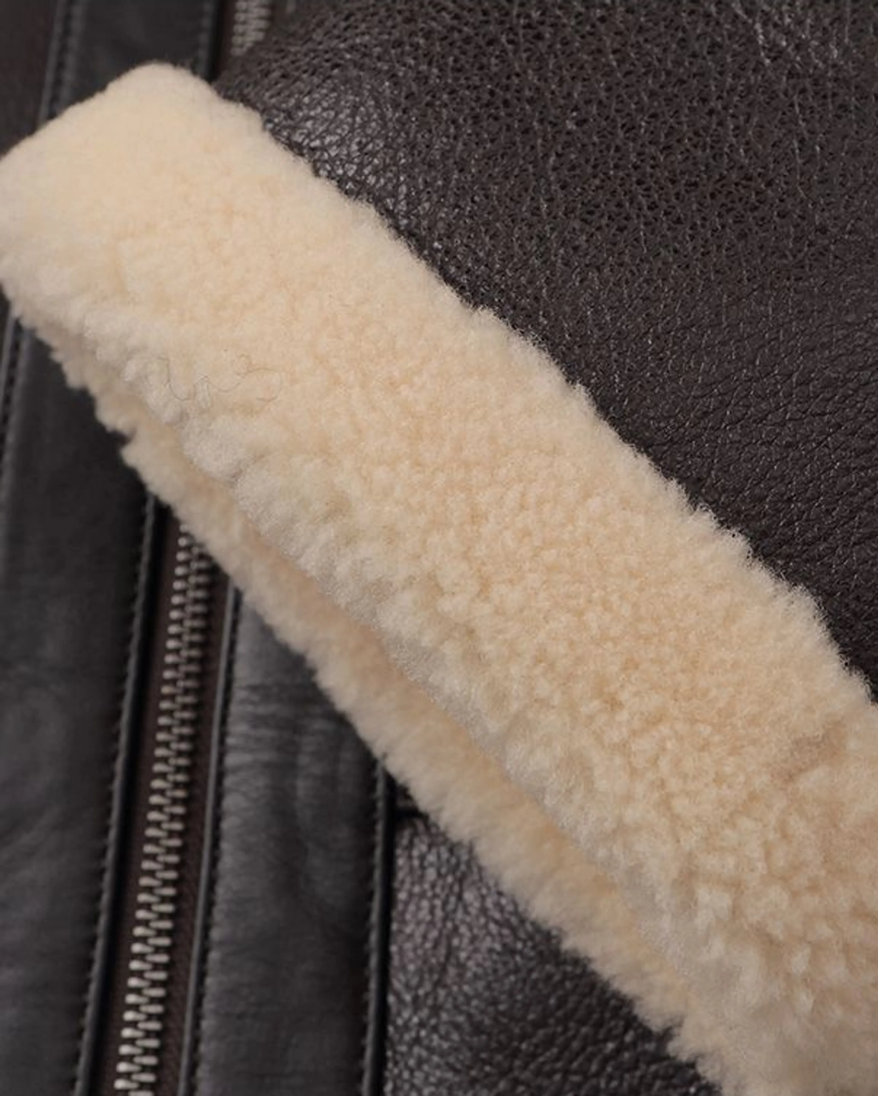 Hooded Sheepskin Aviator Jacket - Image 5