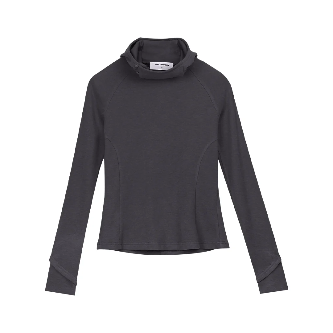 Hooded Slim Jersey Top - Image 6