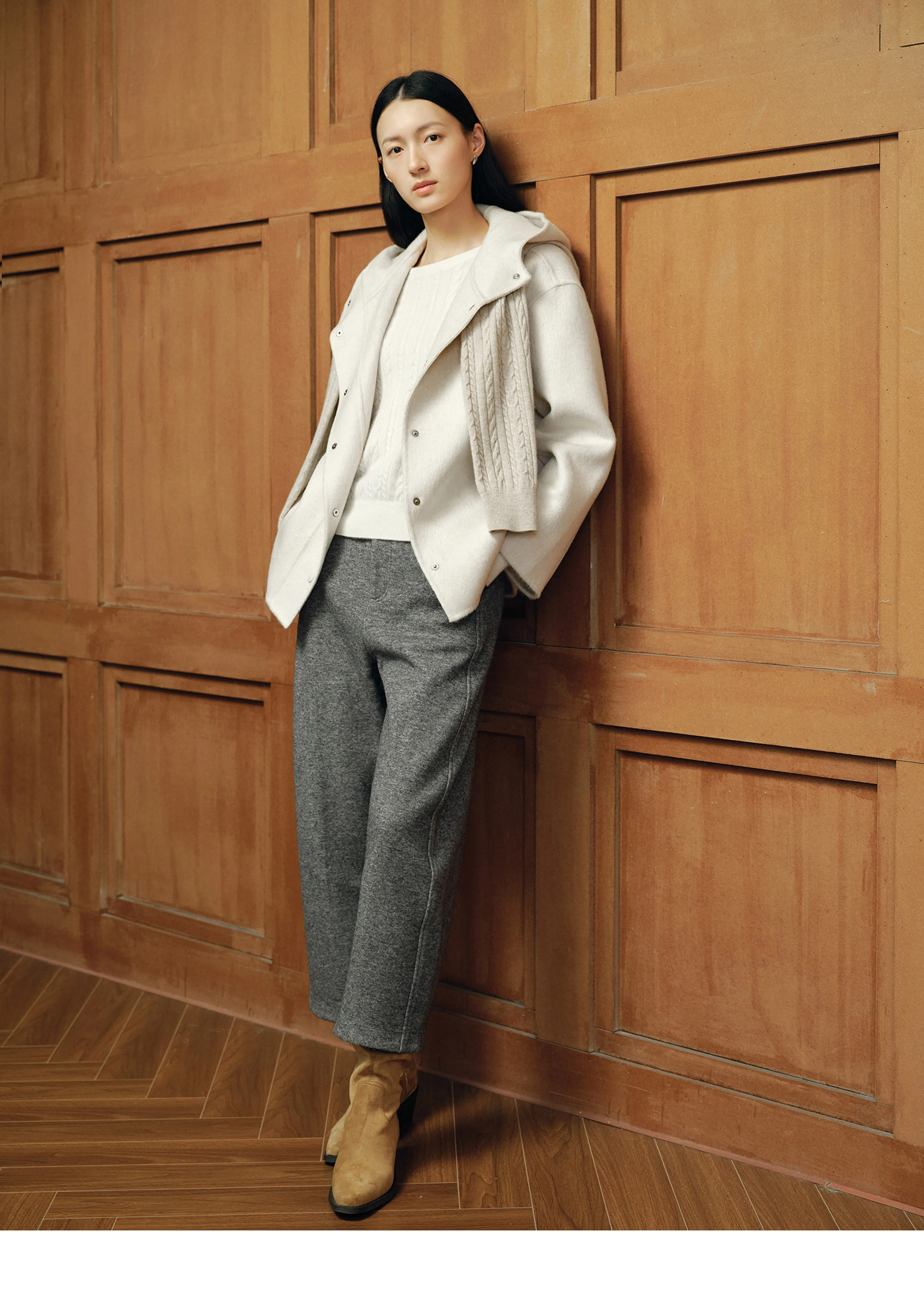 Hooded Snap-Front Wool Coat - Image 6