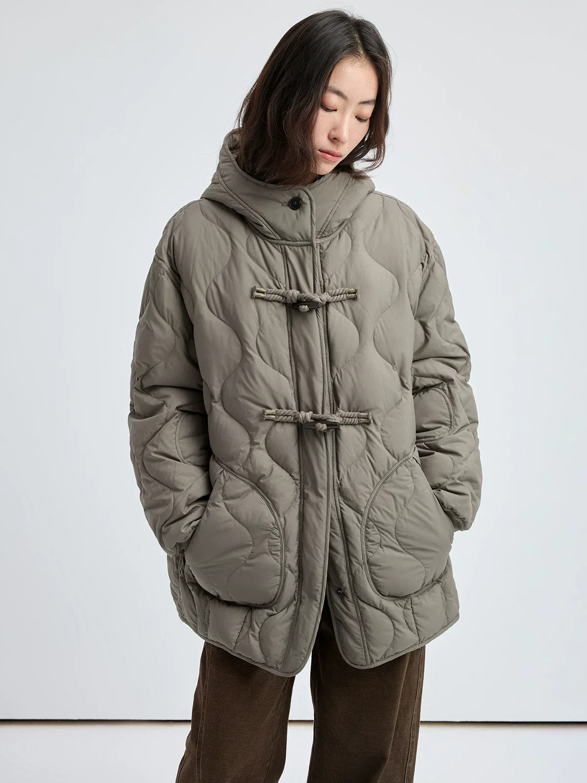 Hooded Toggle Down Jacket - Image 4