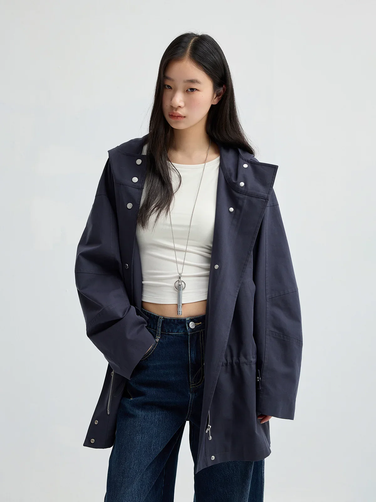 Hooded Twill Windbreaker - Image 3