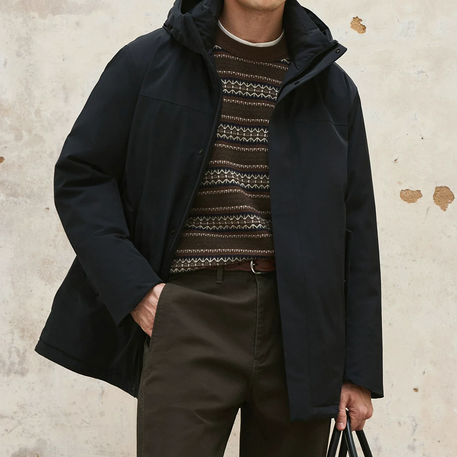 Hooded White Goose Down Parka - Image 4