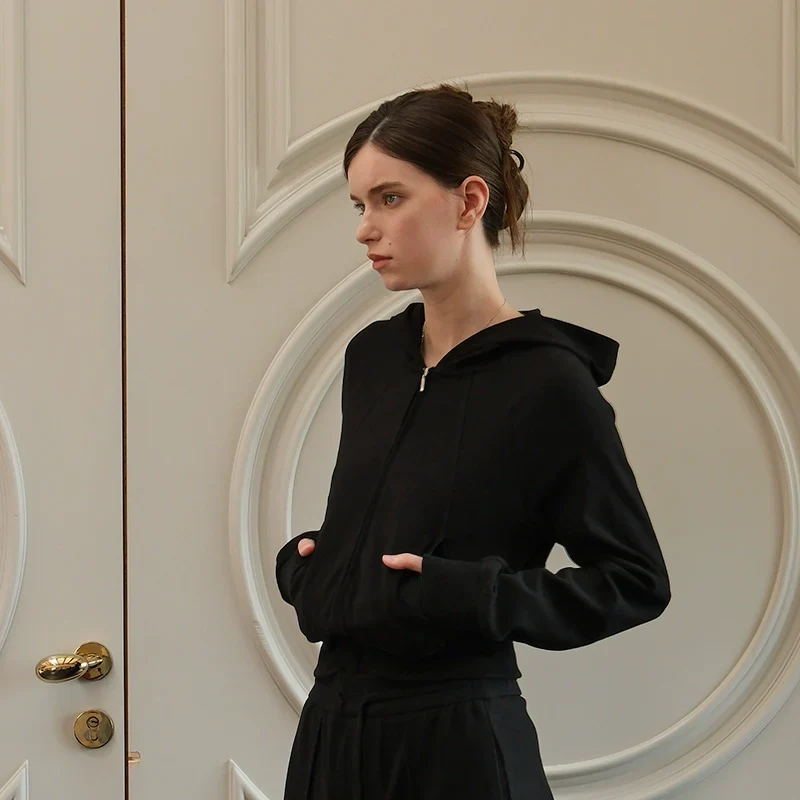 Hooded Zip-Up Cardigan - Image 2
