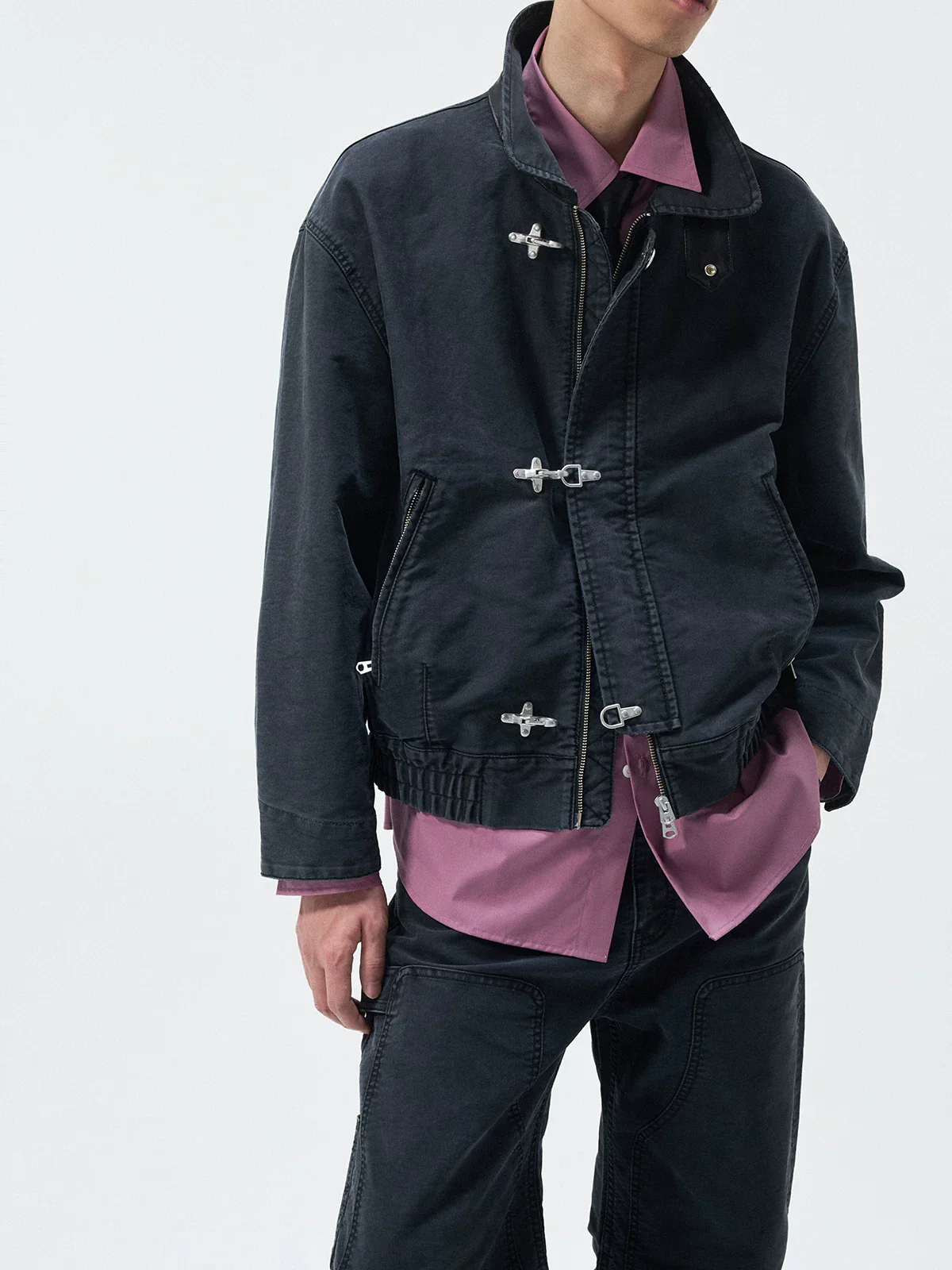 Hook Closure Work Jacket - Image 3