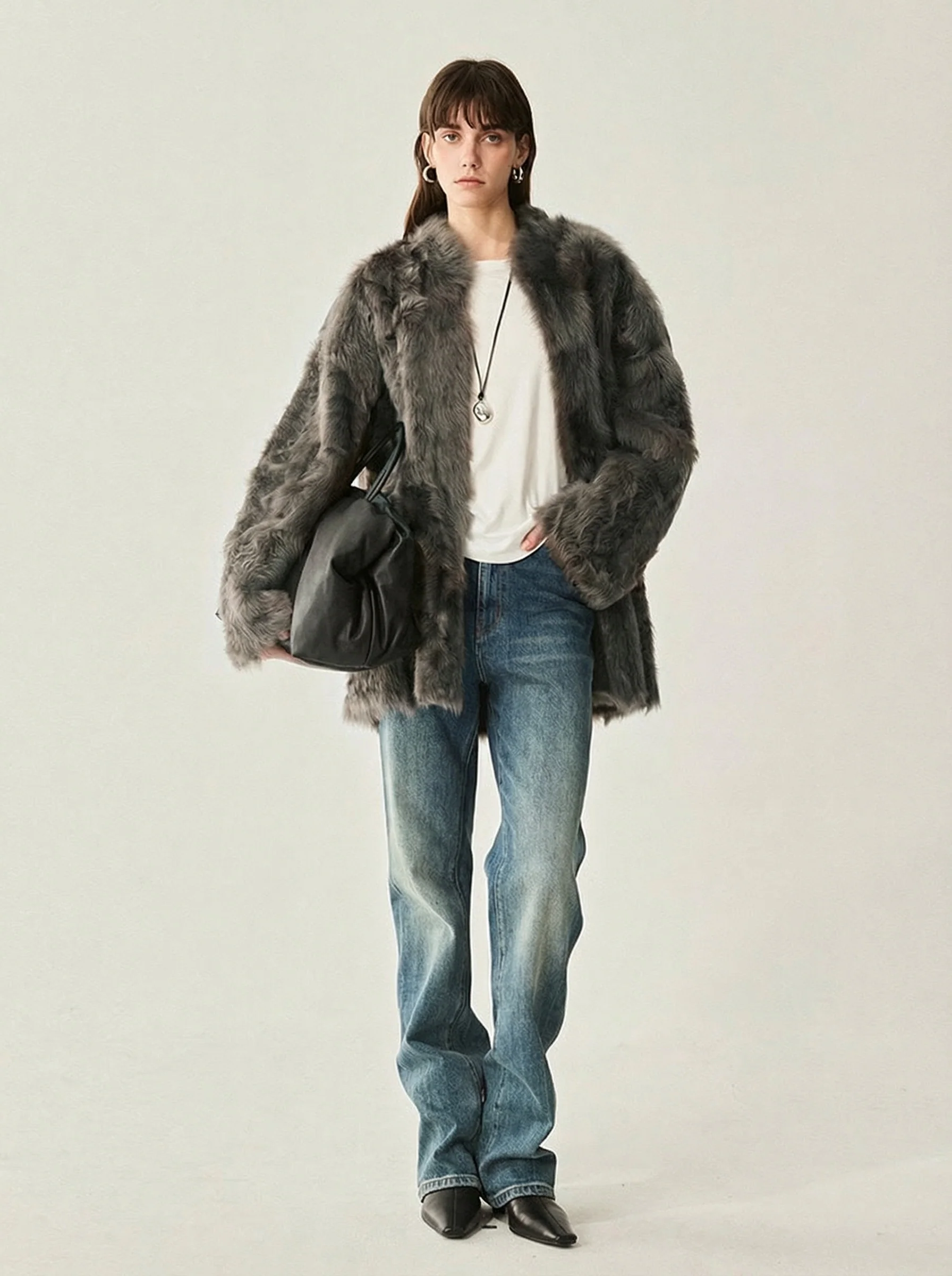 Hook-Front Shearling Jacket - Image 5