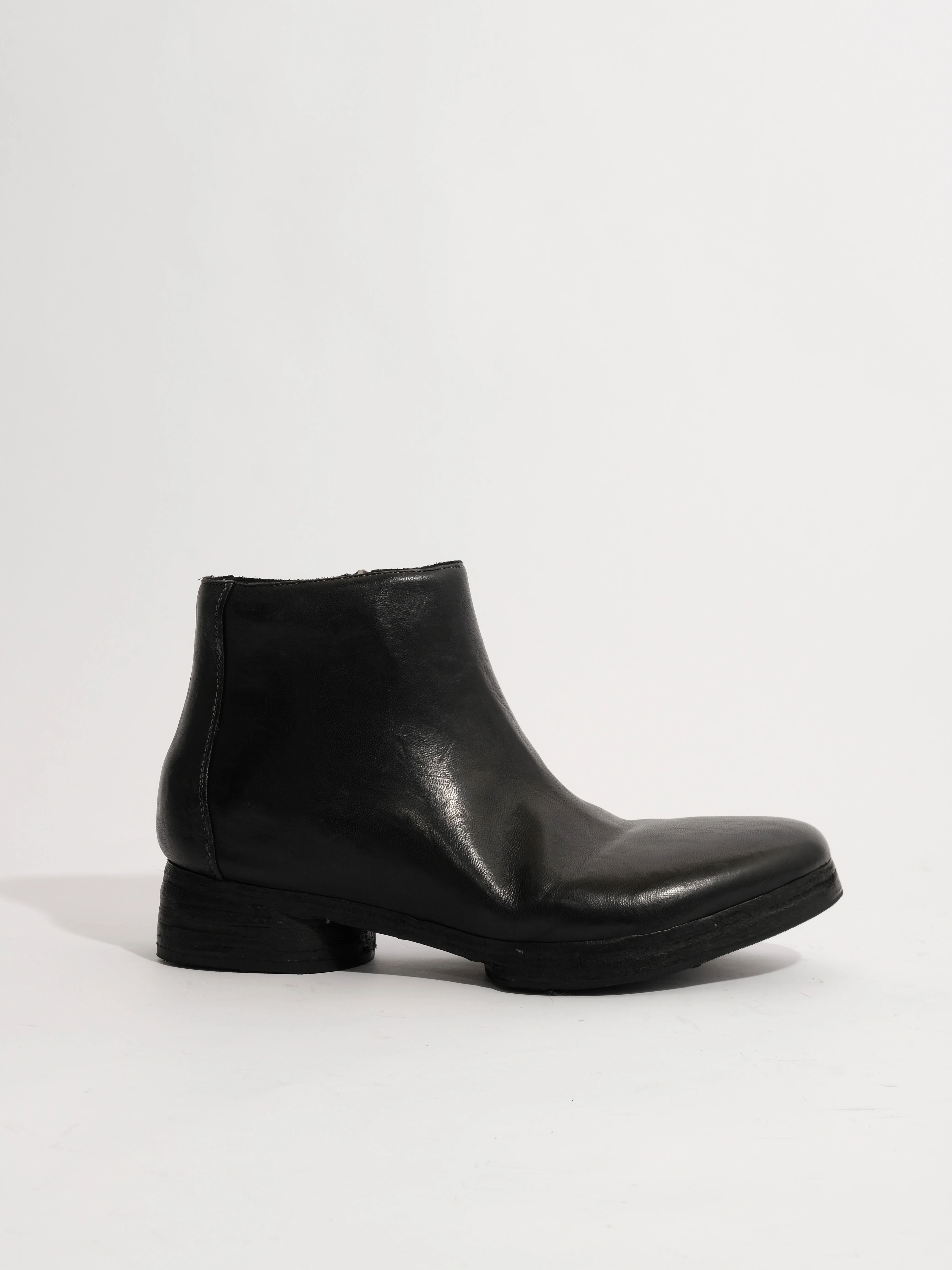 Horsehide Side-Zip Ankle Boots