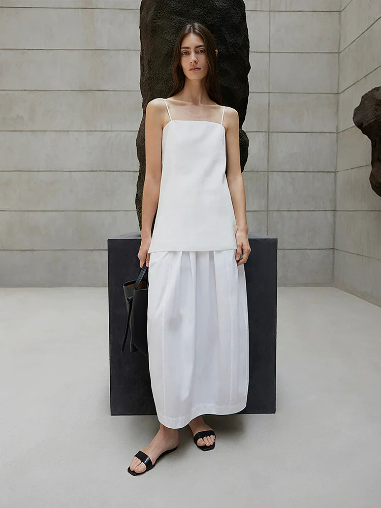 Houndstooth Linen Longline Camisole - Image 2
