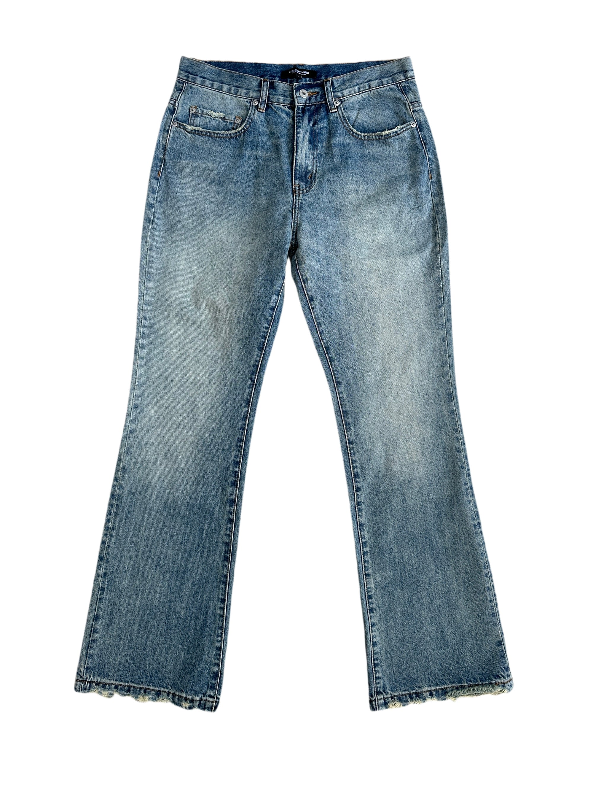 Ice Blue Slim Bootcut Jeans - Image 4