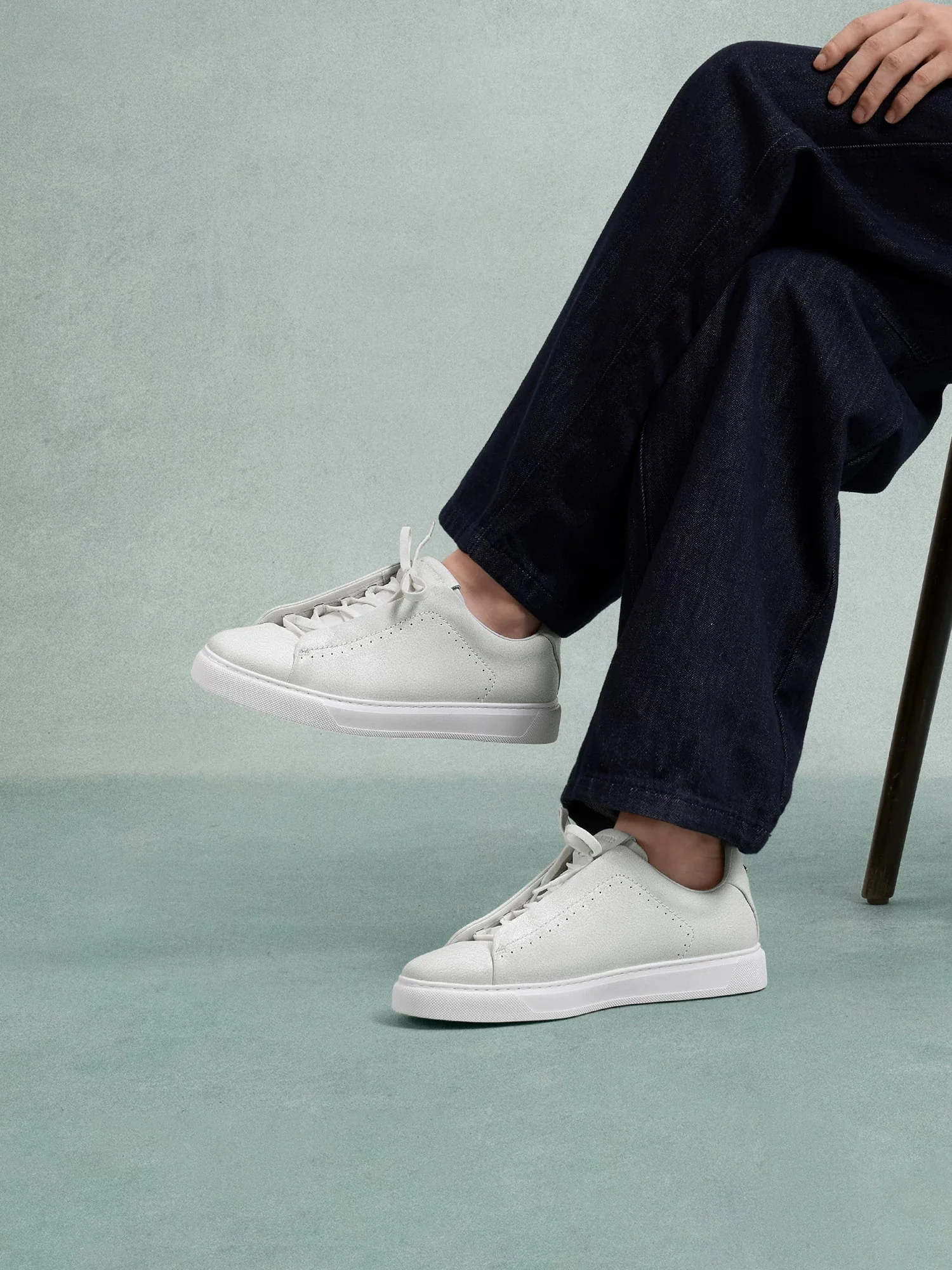 Ice-Crackle Top-Grain Leather Slip-On Sneaker - Image 4