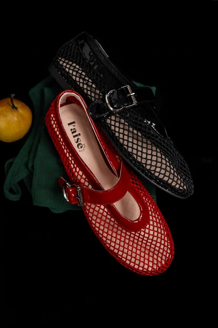 Ice Silk Mesh Mary Jane Flats - Image 7