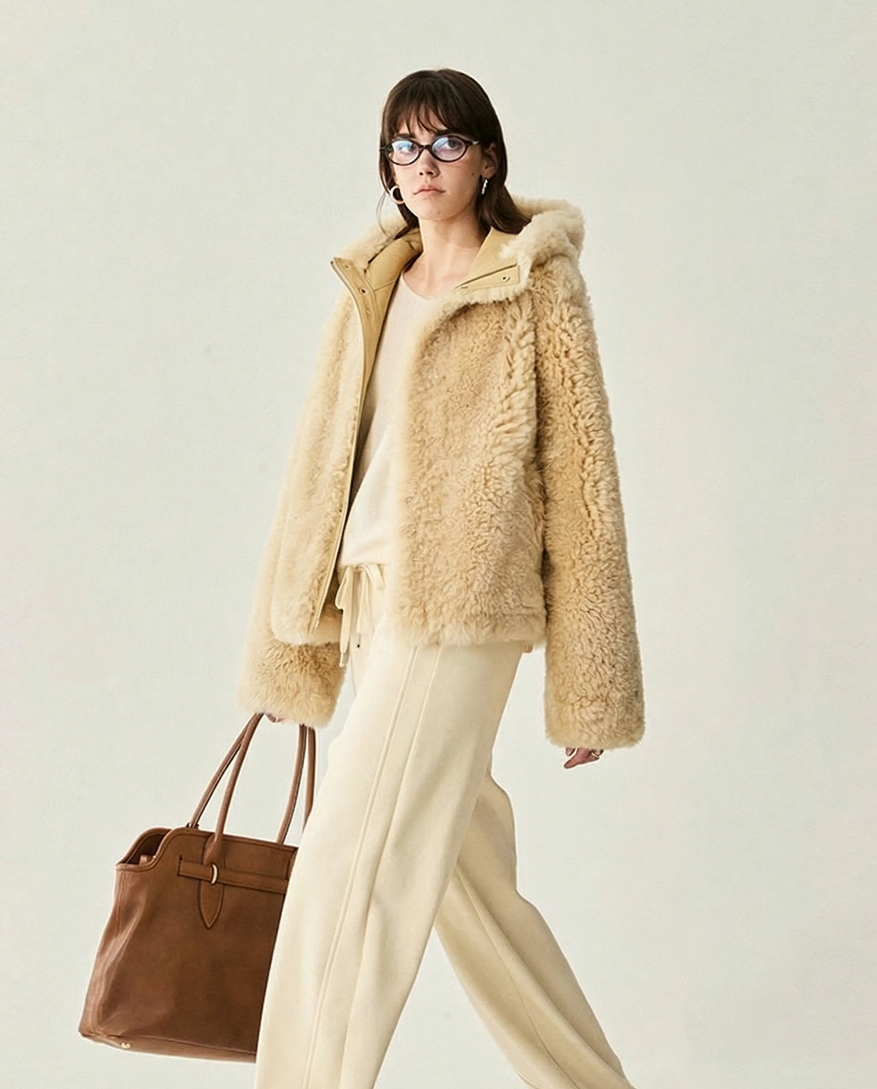 Icelandic Shearling Hooded Jacket - Image 2