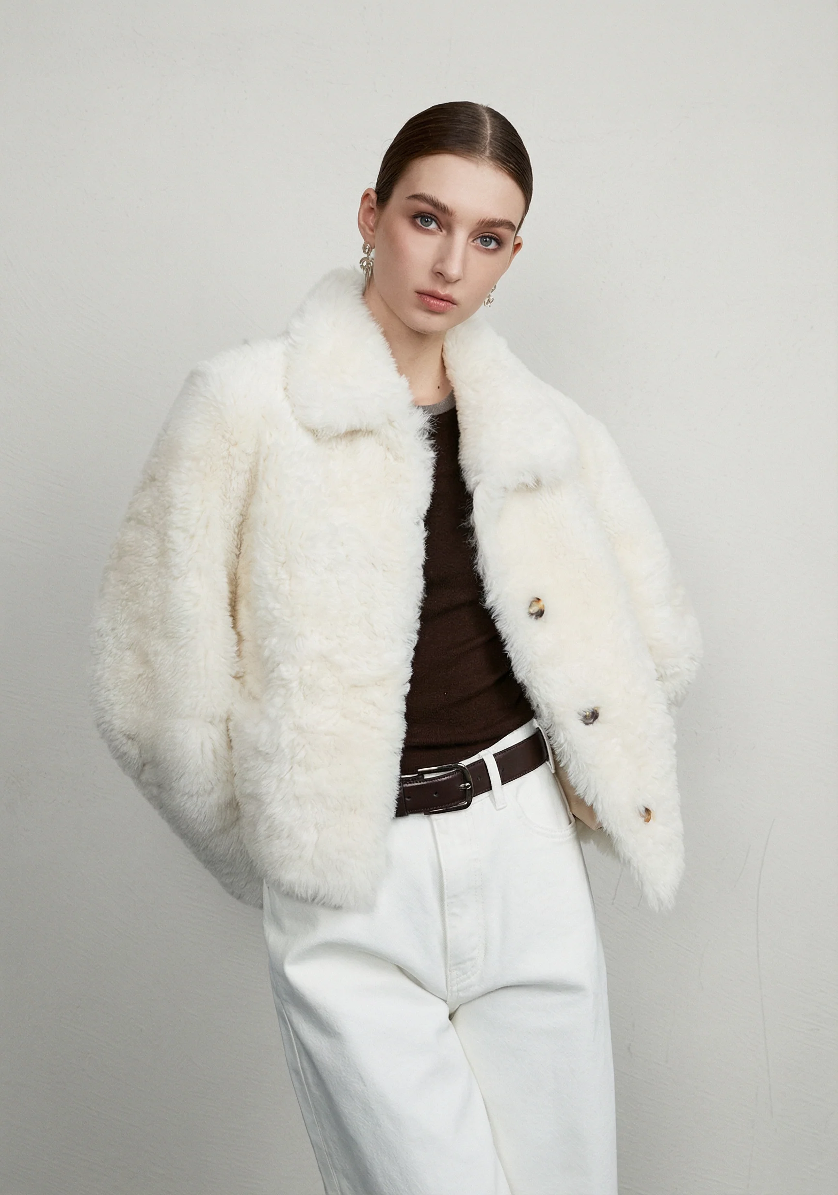 Icelandic Shearling Short Jacket - Image 6