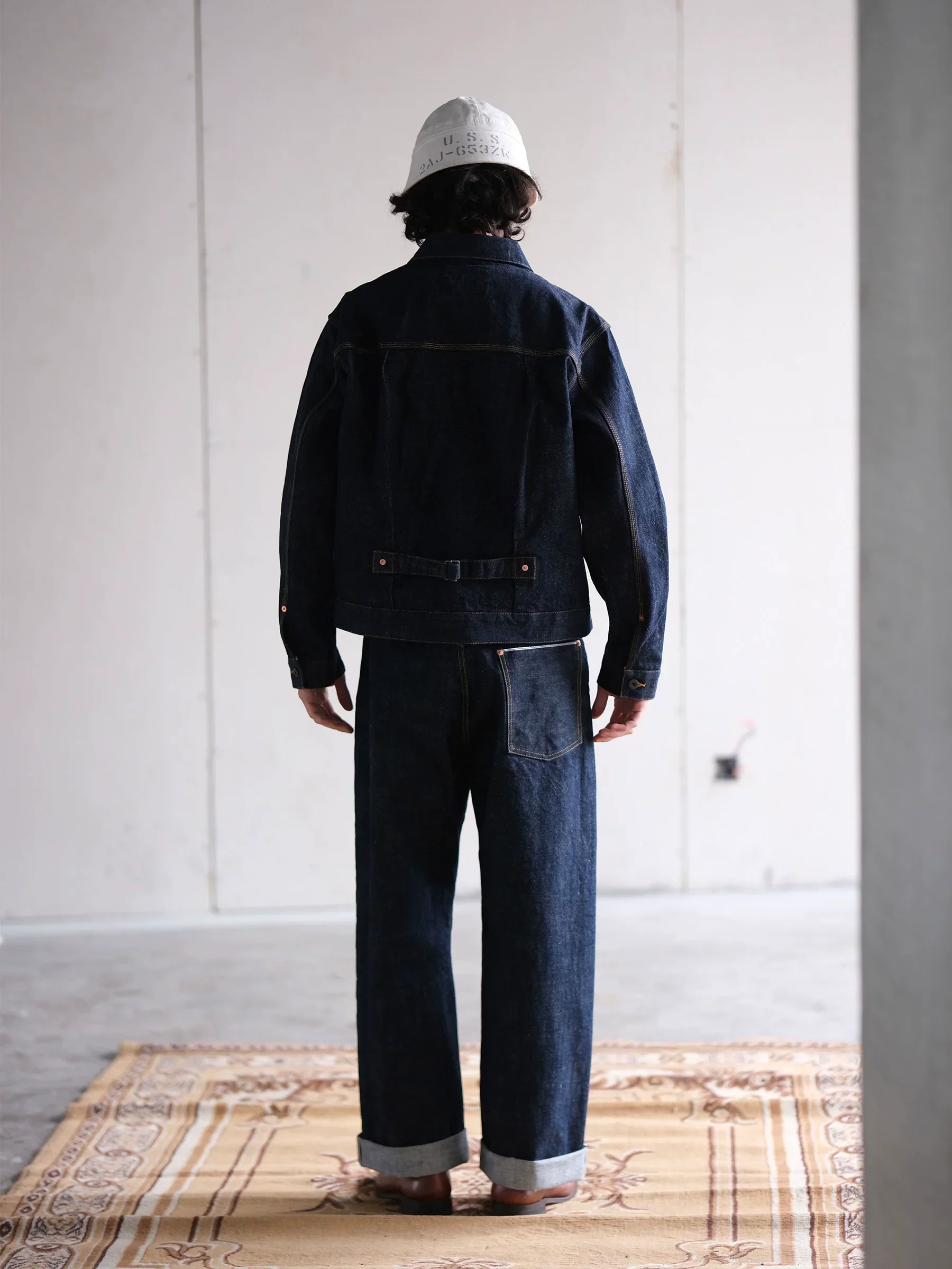 Indigo Denim Work Jacket - Image 3