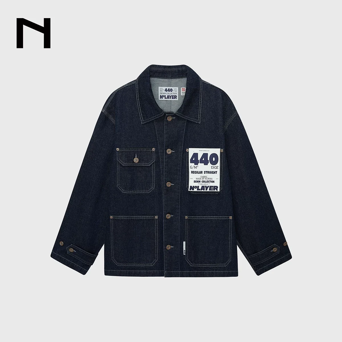 Indigo Multi-Pocket Denim Chore Jacket - Image 6