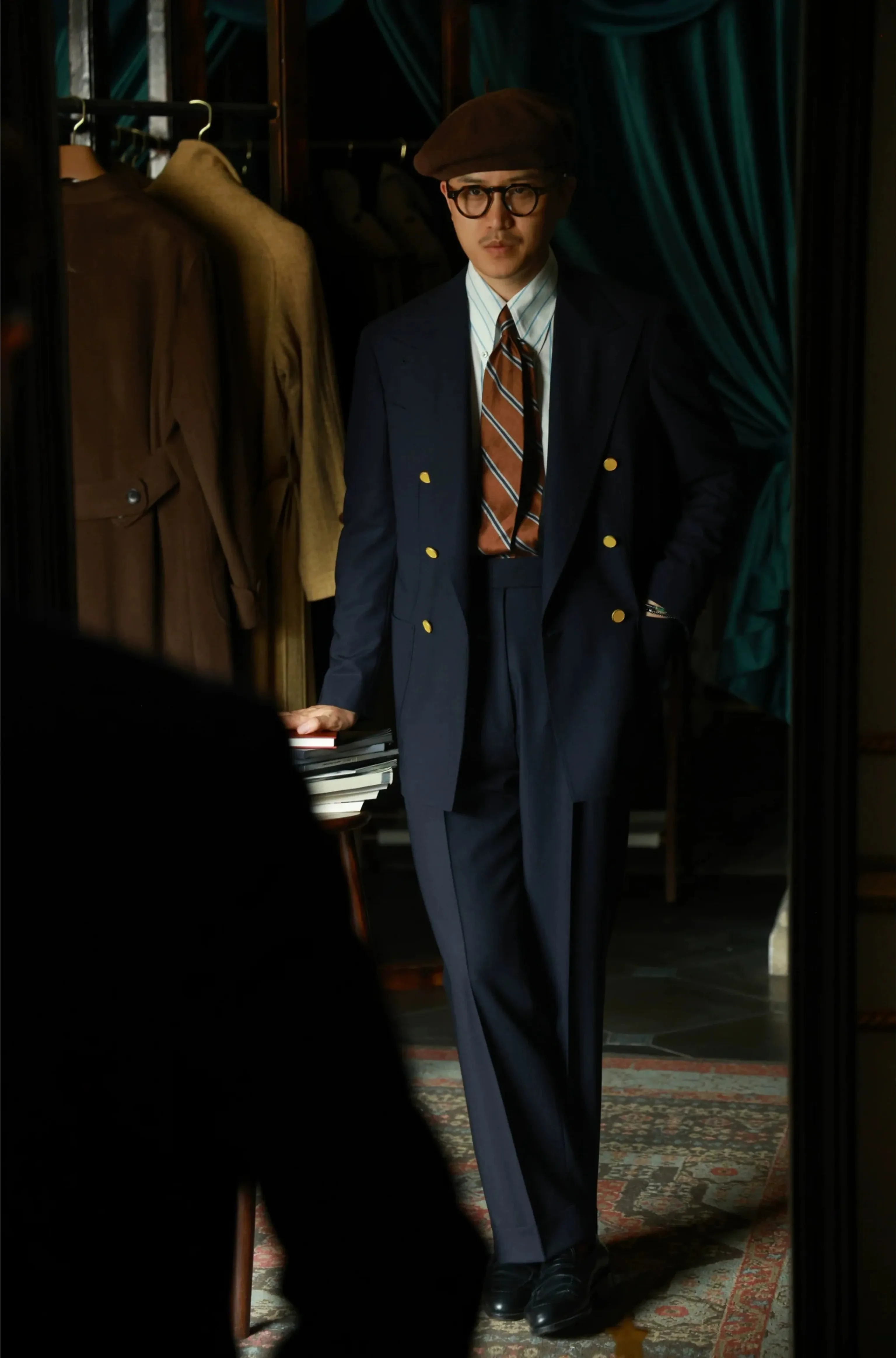 Ink Sea Blue Double-Breasted Suit
