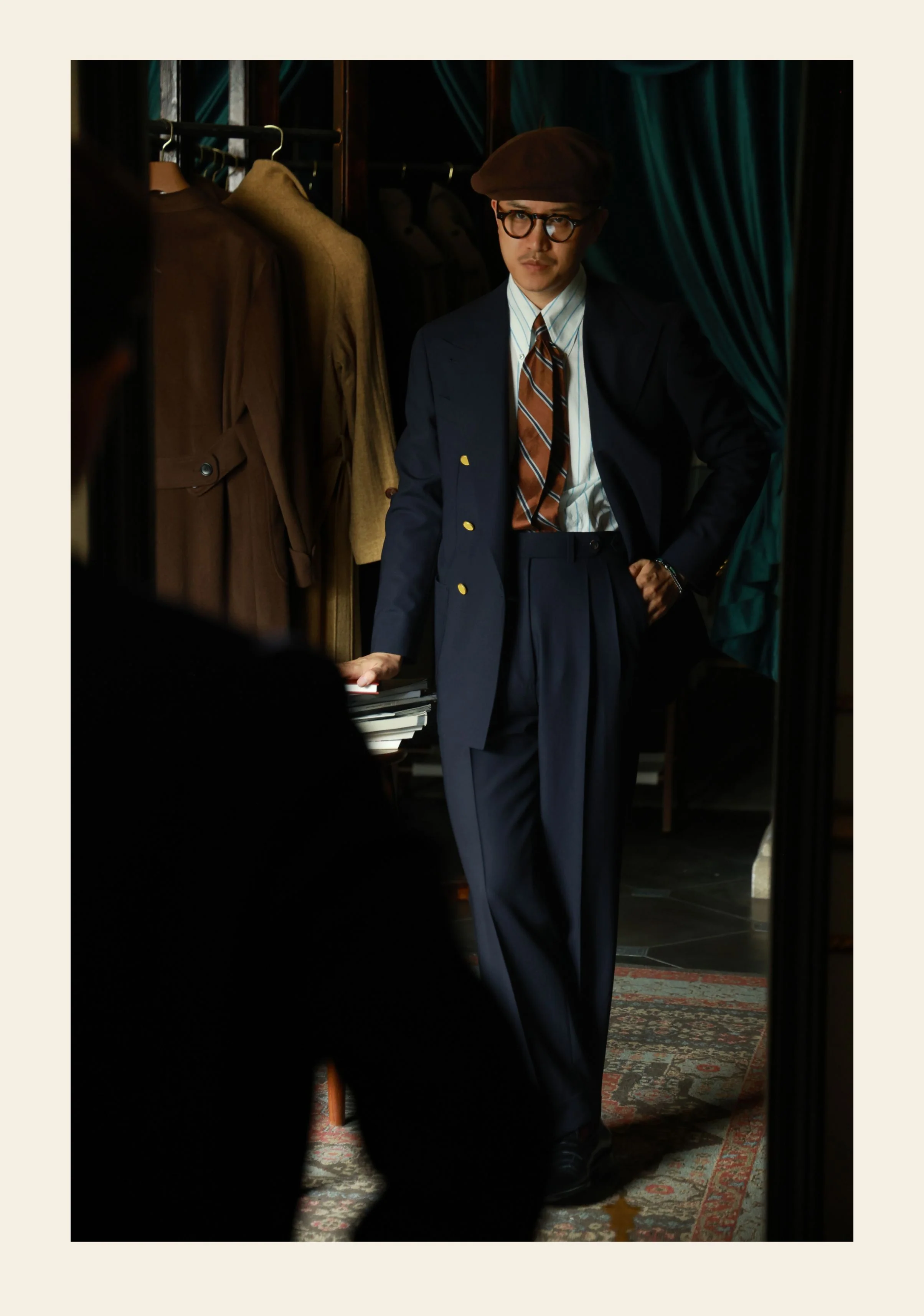 Ink Sea Blue Double-Breasted Suit - Image 5
