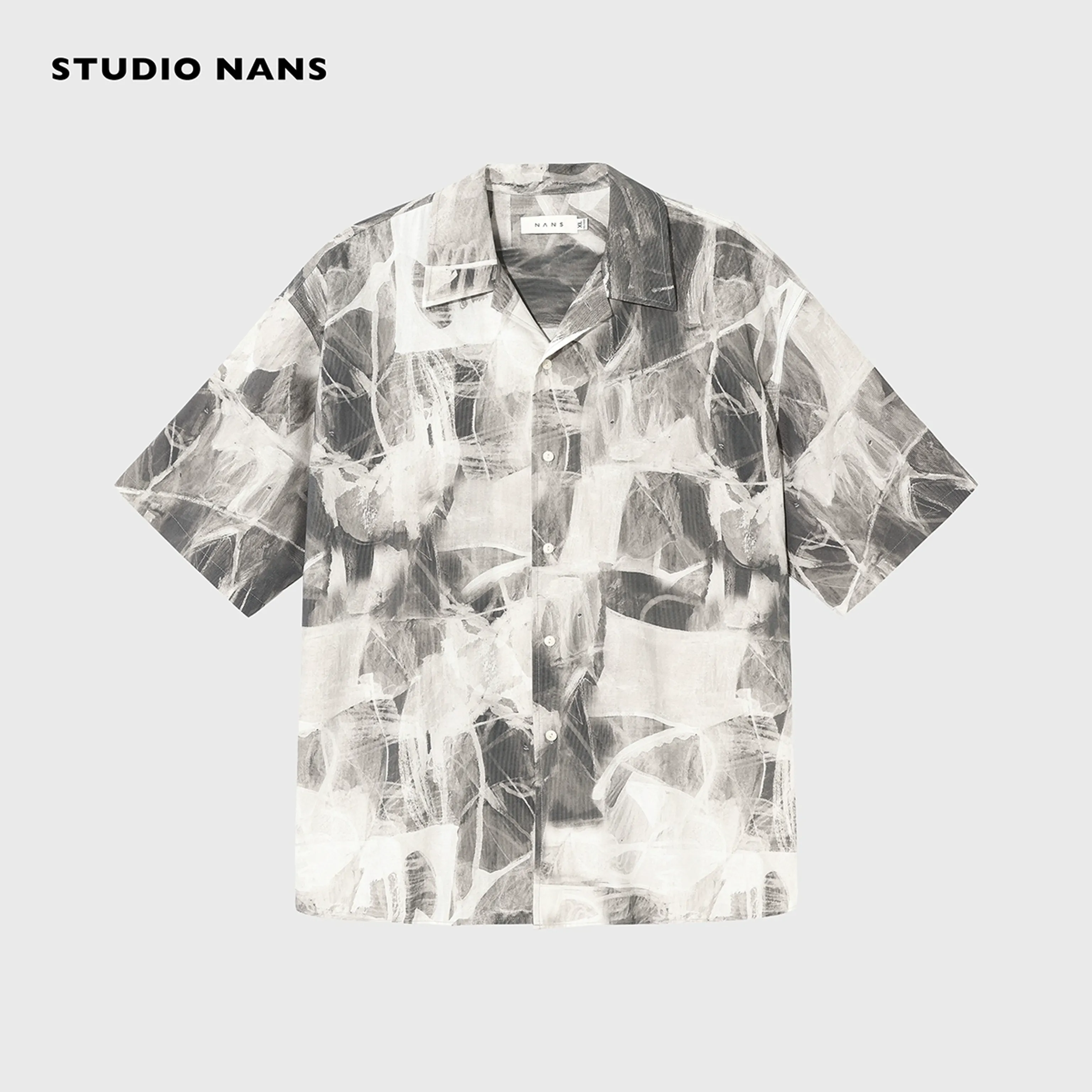 Ink Wash Cuban-Collar Shirt & Slip Dress - Image 6