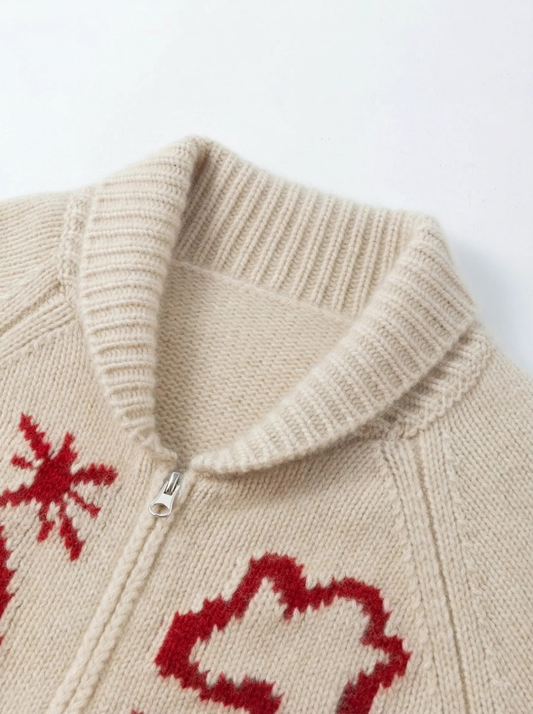 Intarsia Zip Cardigan - Image 3