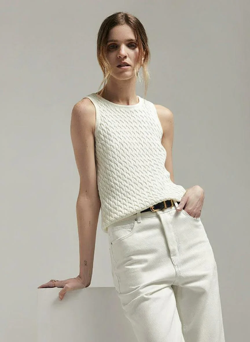 Iris Cable Knit Vest