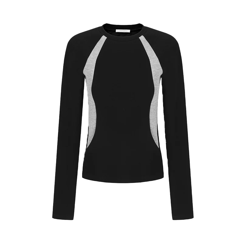 Irregular Contrast Knit Top - Image 5