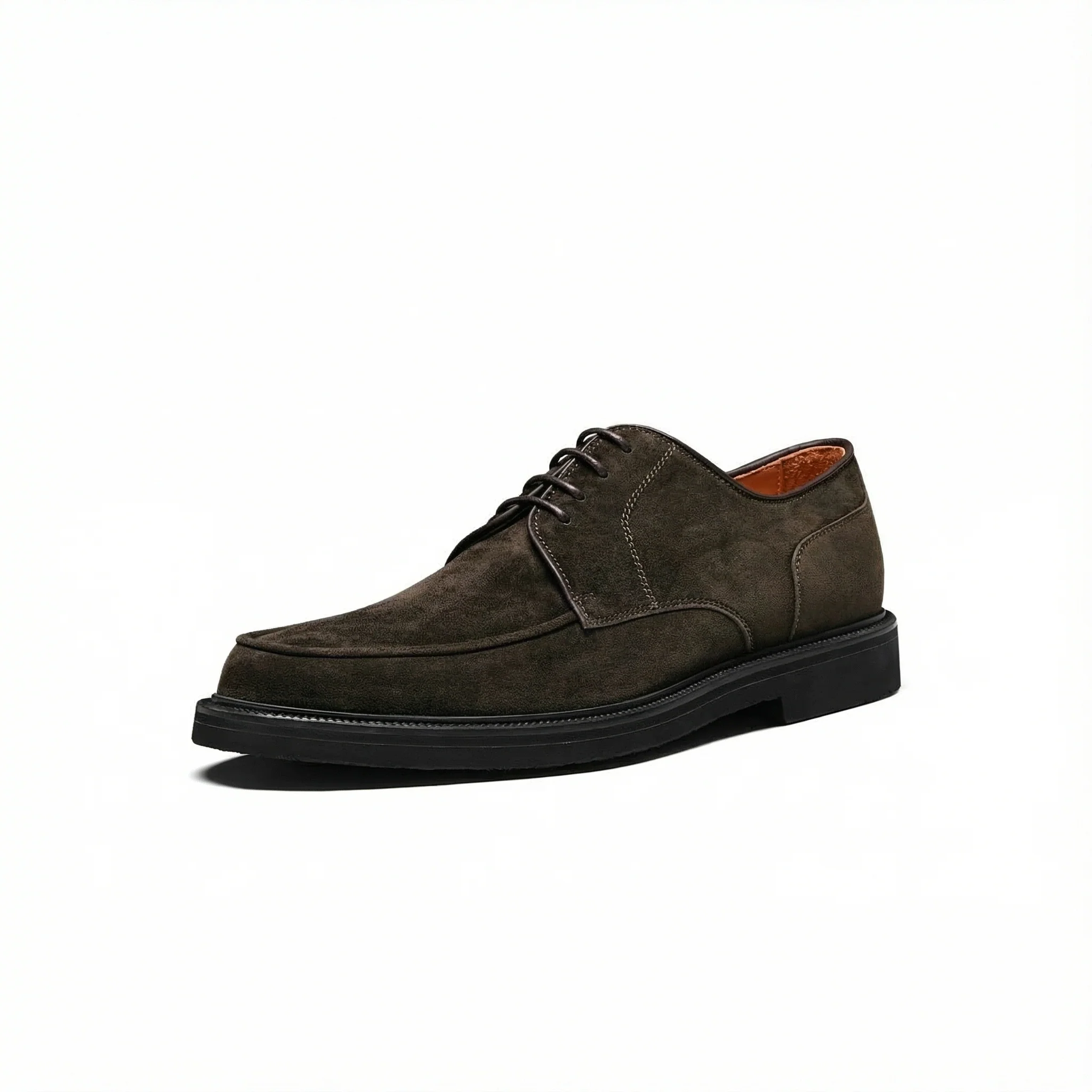 Italian Calf Suede Apron-Toe Derby - Image 2