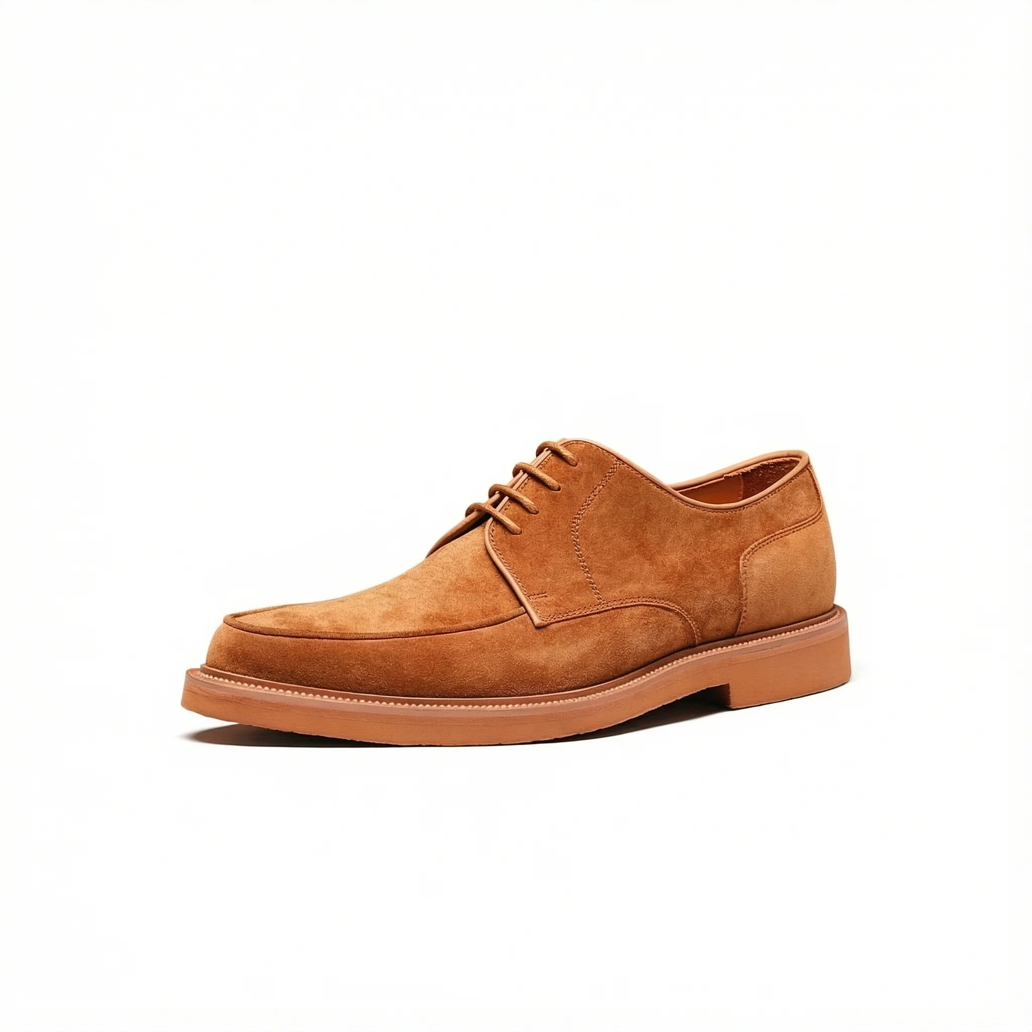 Italian Calf Suede Apron-Toe Derby - Image 4