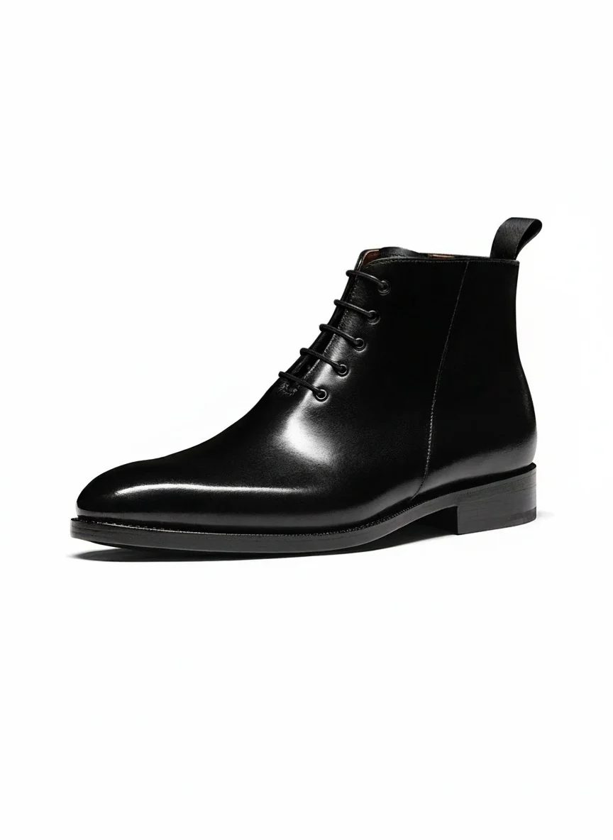 Italian Calfskin Goodyear-Welted Lace-Up Boot