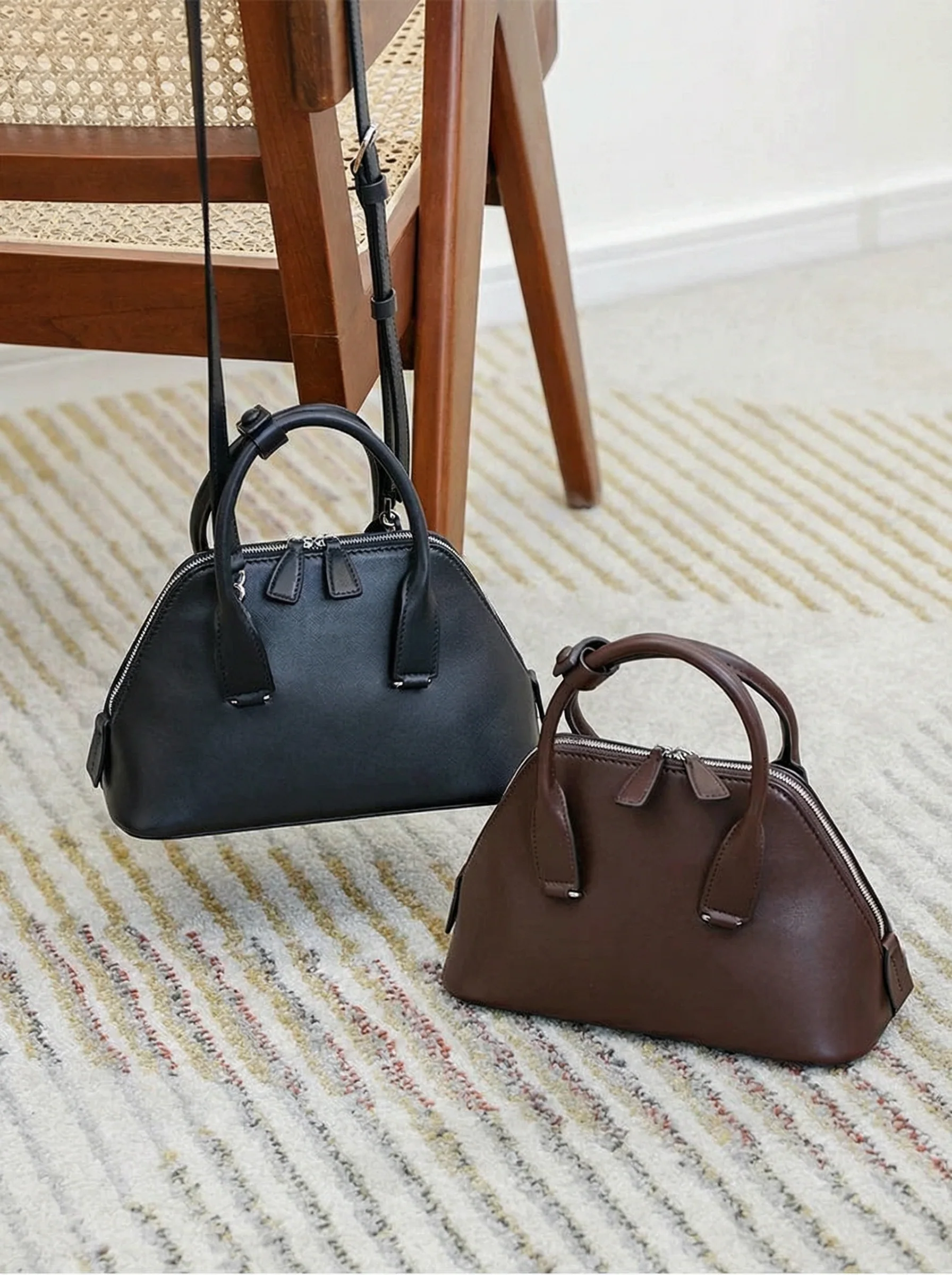 Italian Calfskin Mini Shell Bag