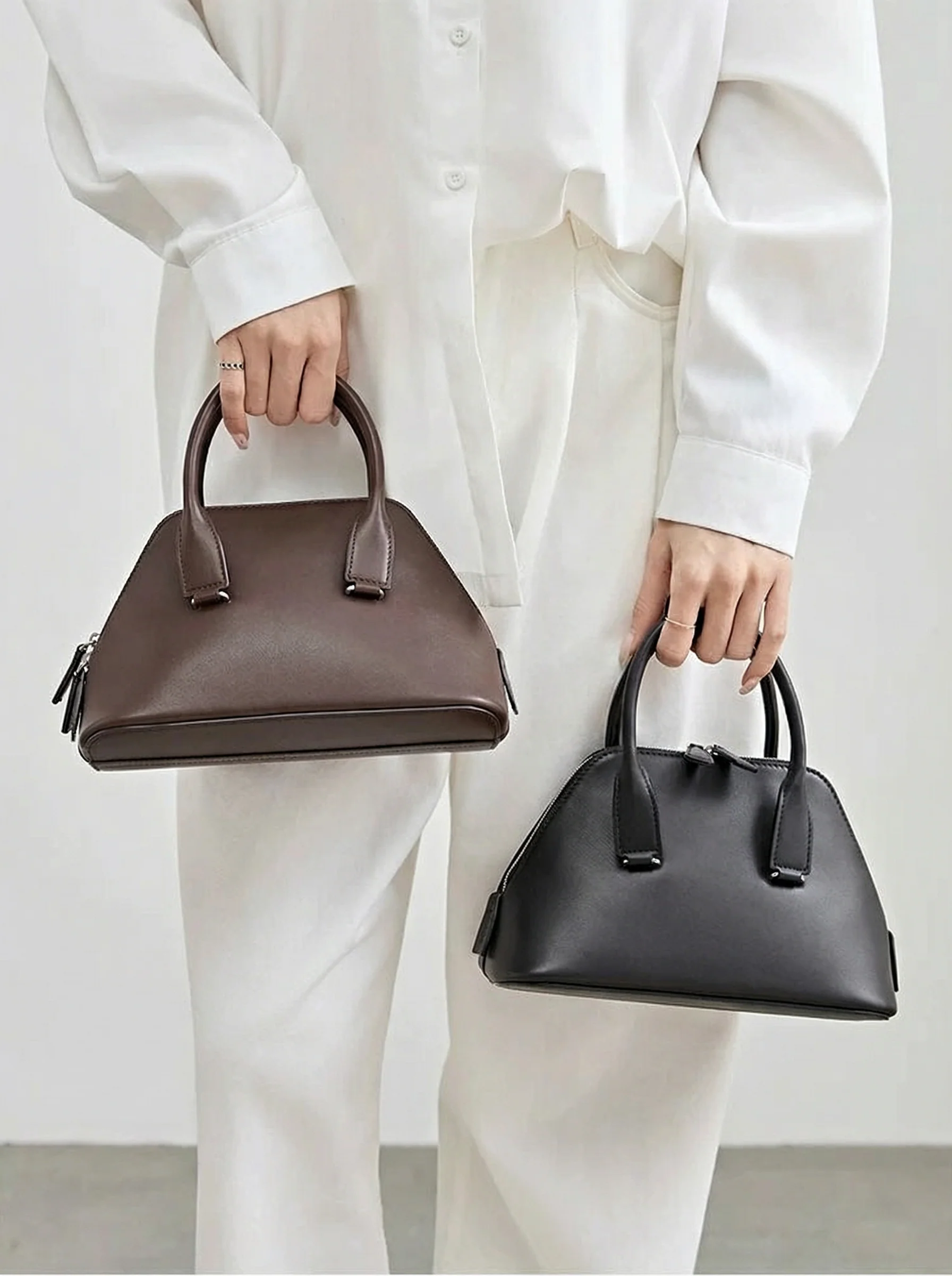 Italian Calfskin Mini Shell Bag - Image 5