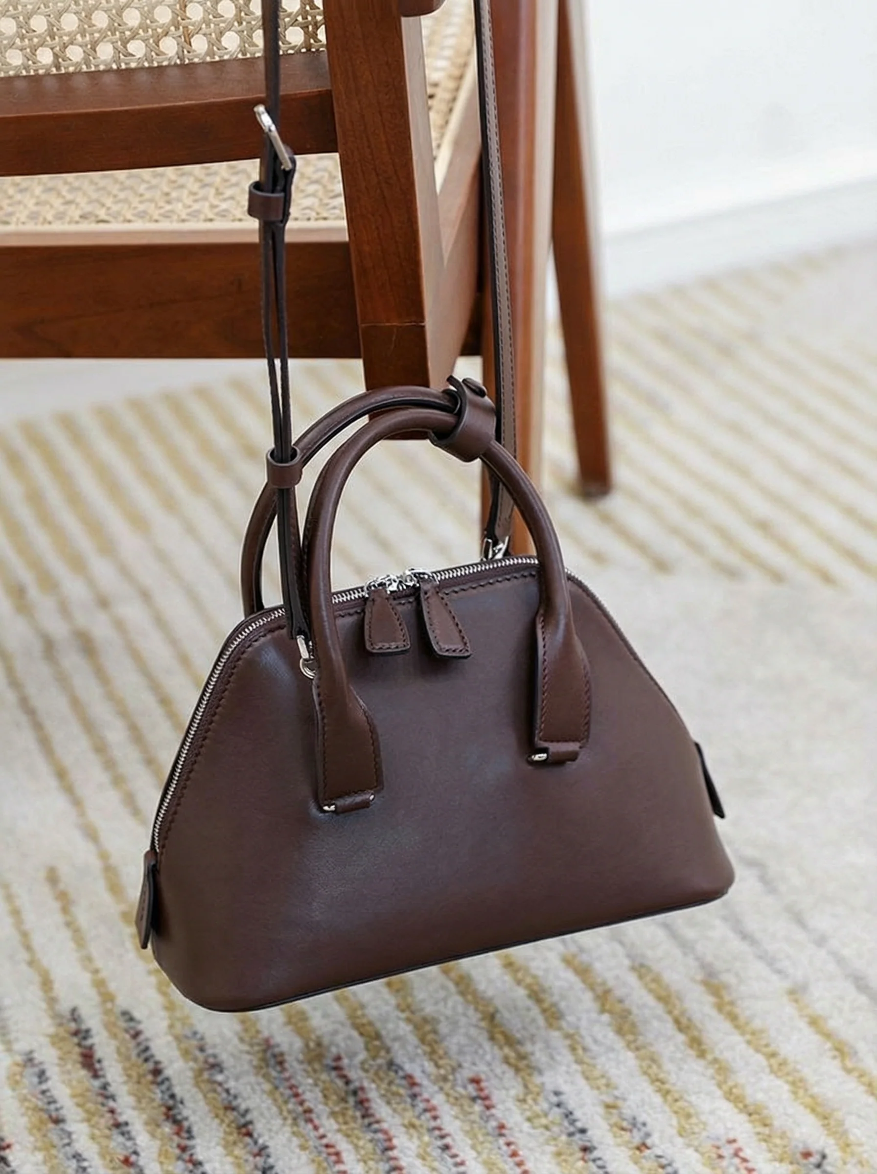 Italian Calfskin Mini Shell Bag - Image 6