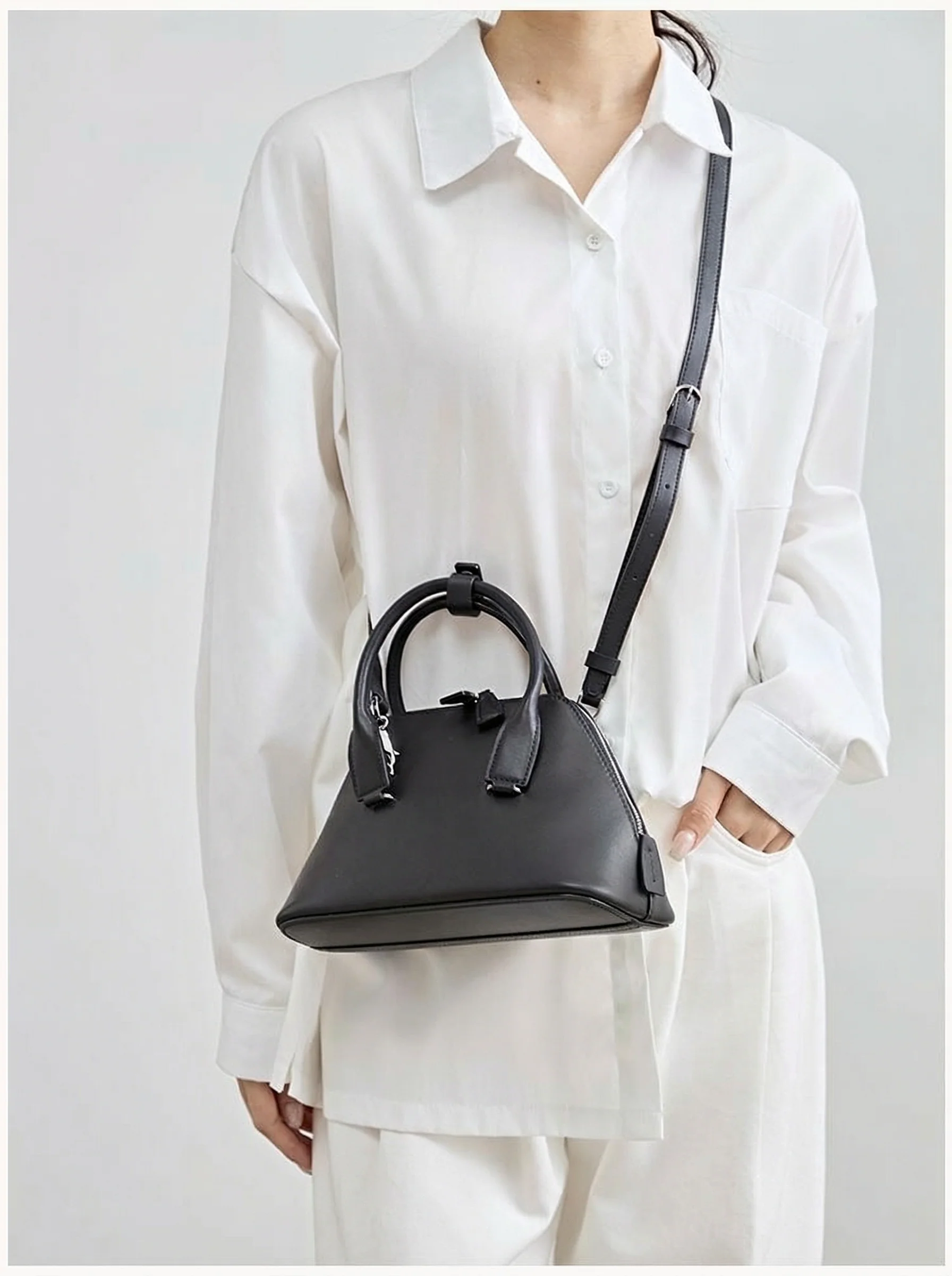 Italian Calfskin Mini Shell Bag - Image 7