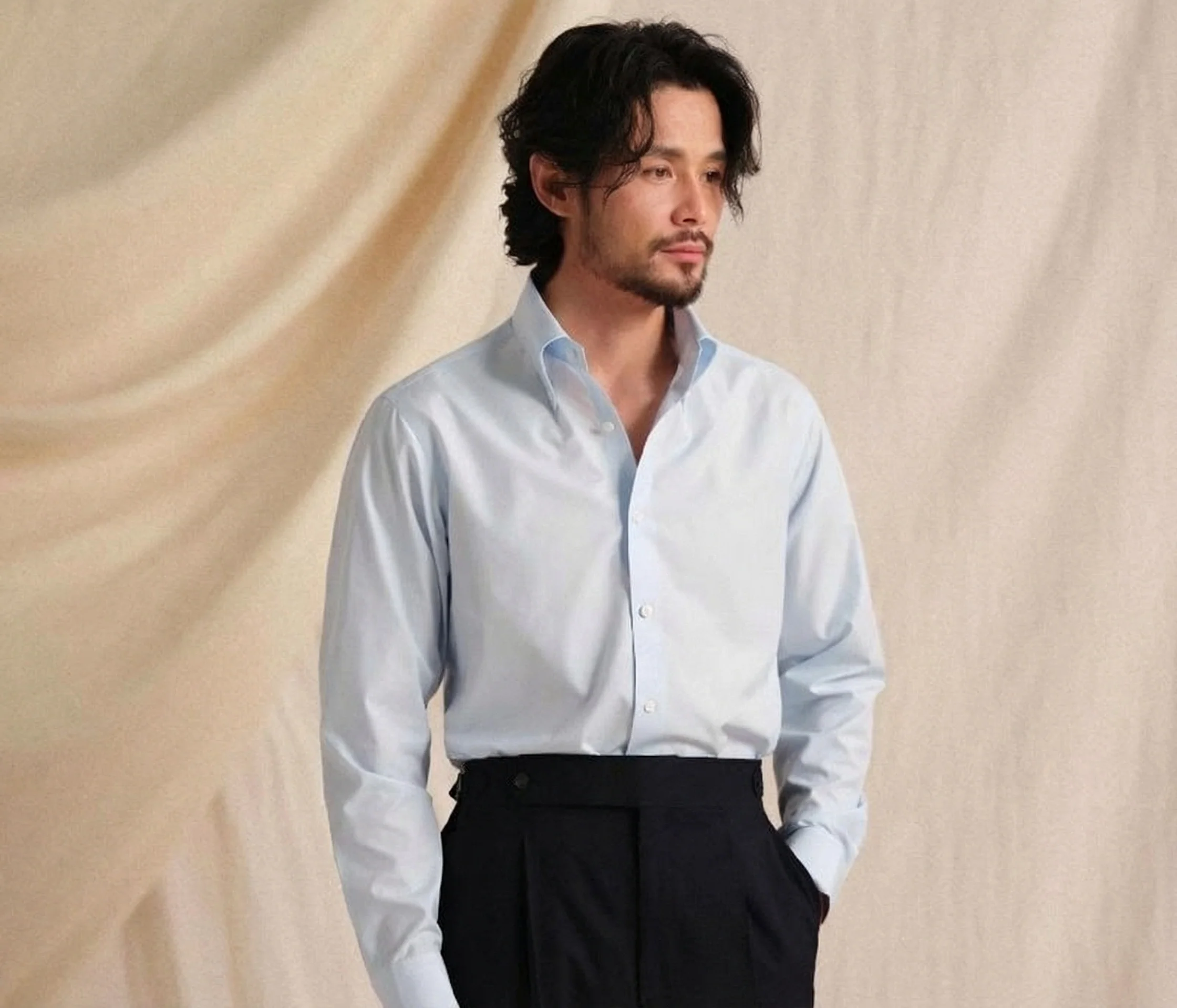 Italian Cotton Modal Dress Shirt - Image 9