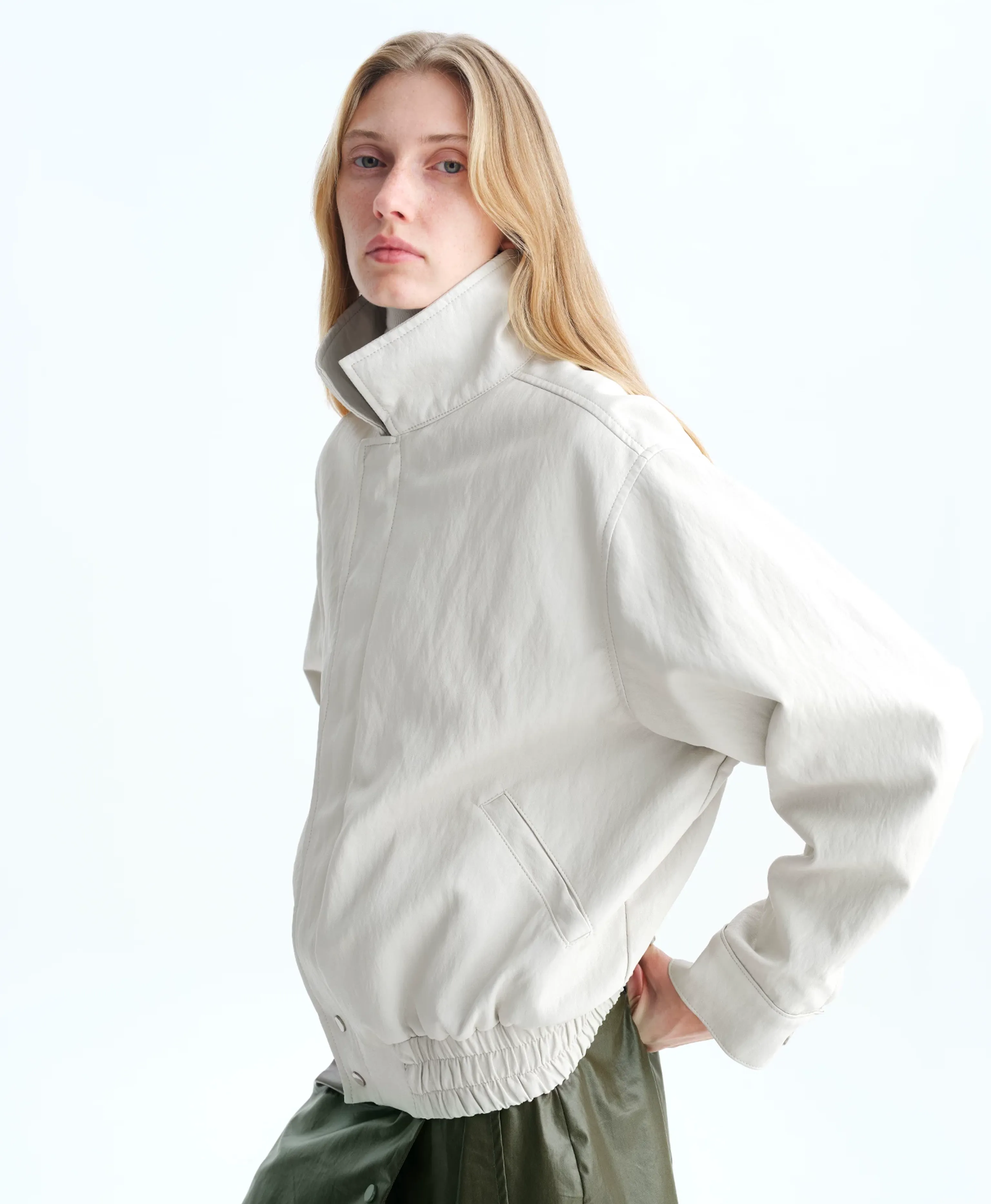 Italian Eco Faux Leather Blouson Jacket - Image 2