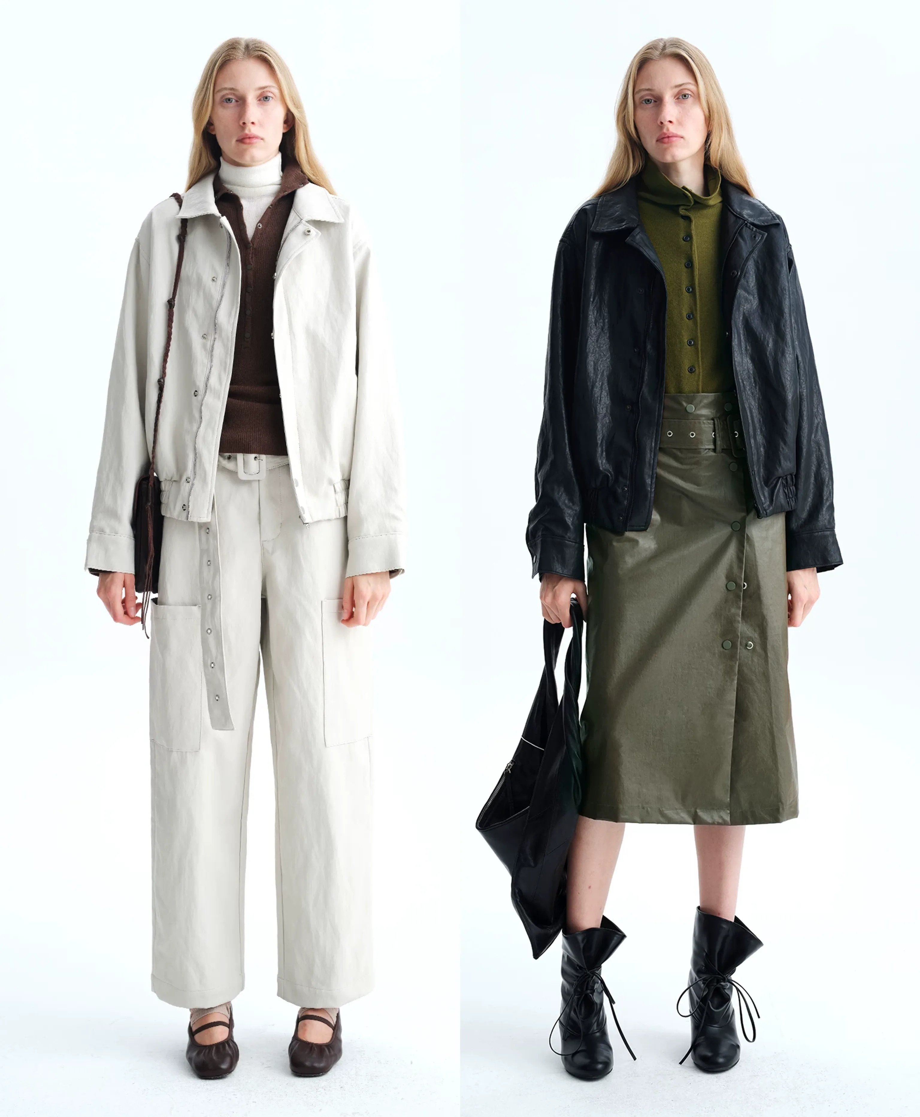 Italian Eco Faux Leather Blouson Jacket - Image 3