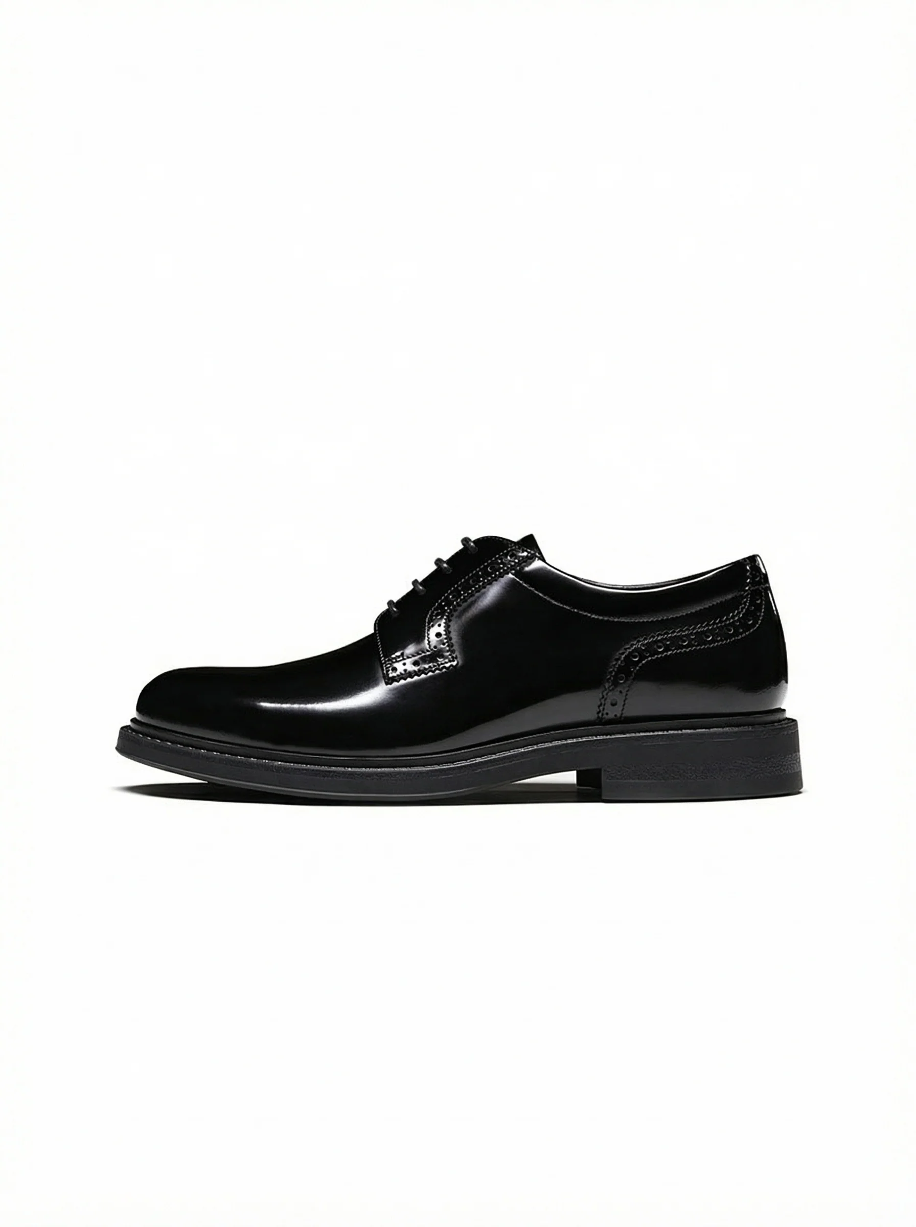 Italian Leather Box Calf Plain-Toe Derby