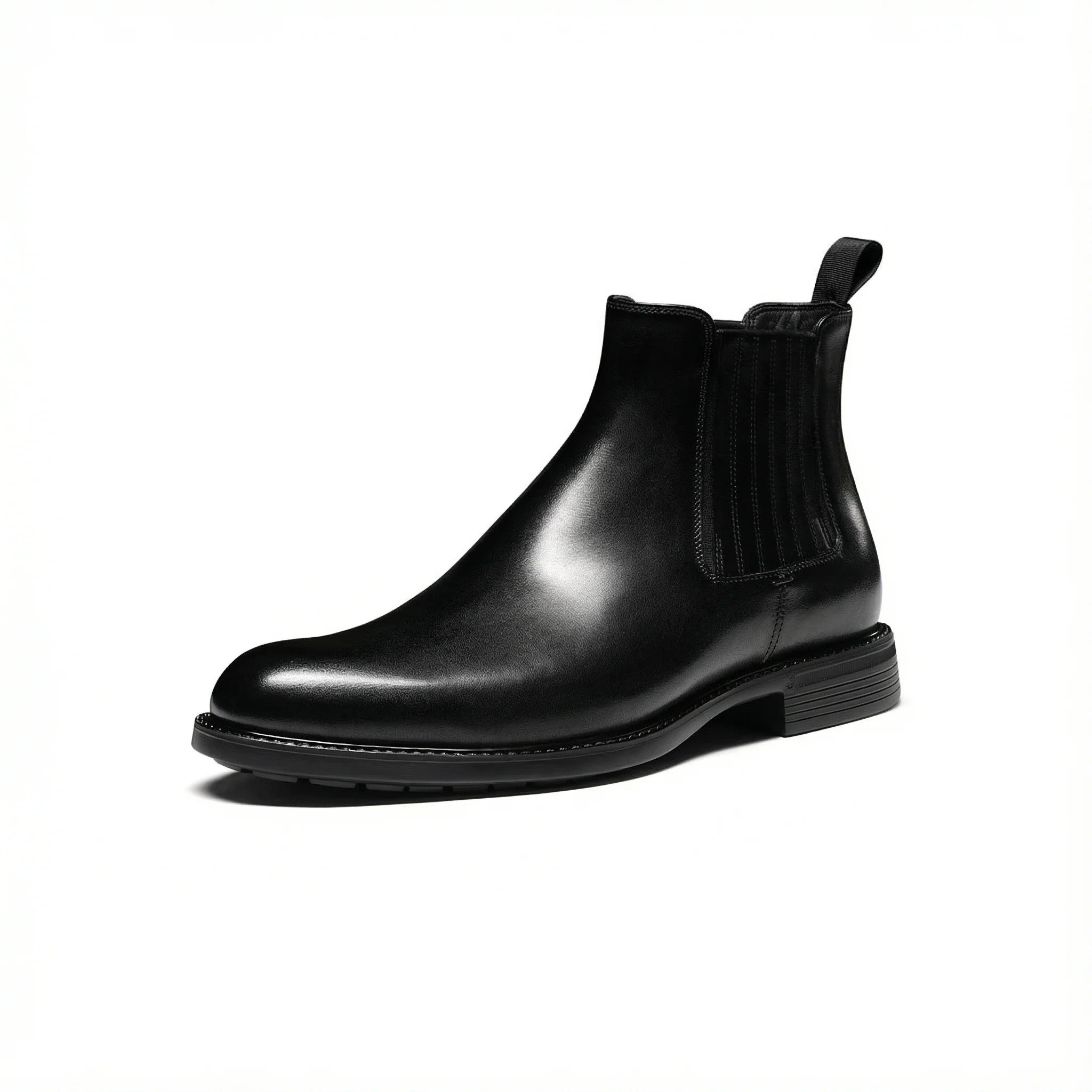 Italian Leather Lug Sole Chelsea Boot