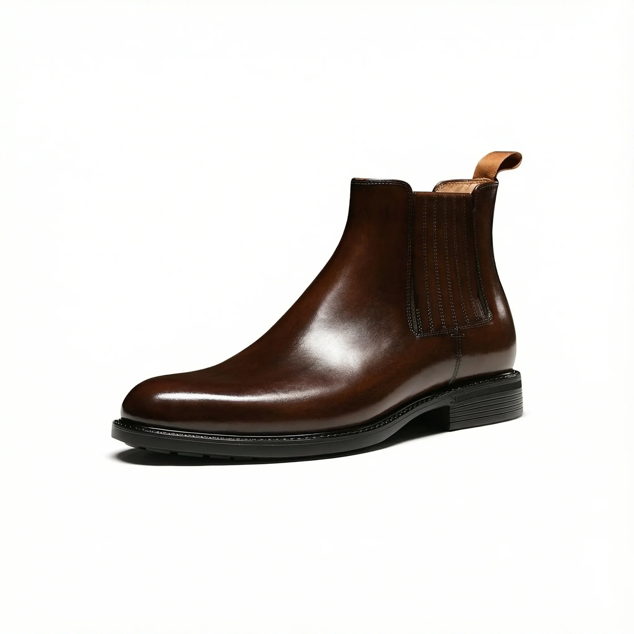 Italian Leather Lug Sole Chelsea Boot - Image 2